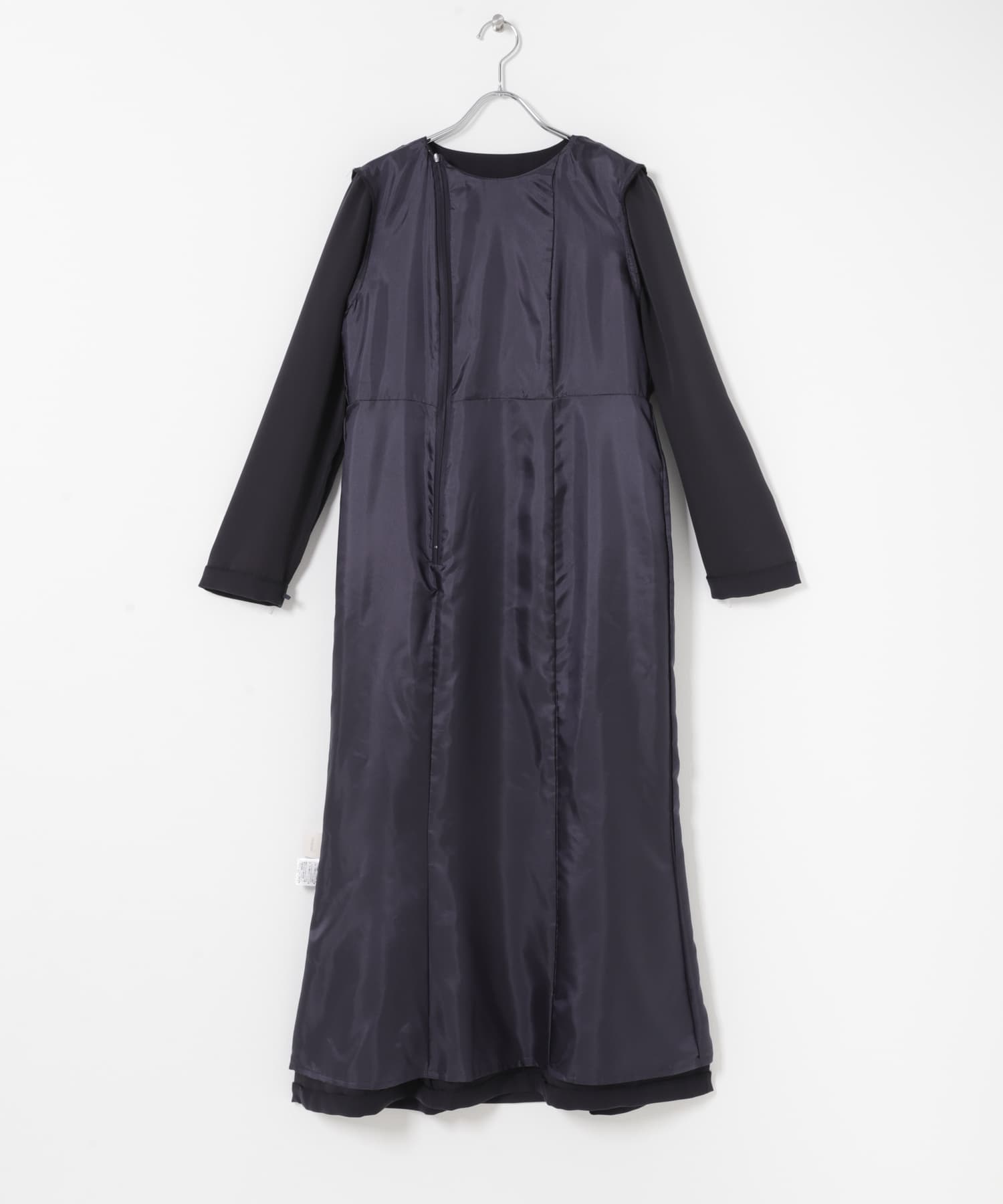 kaene　フレアジャケットセットワンピース navy M
