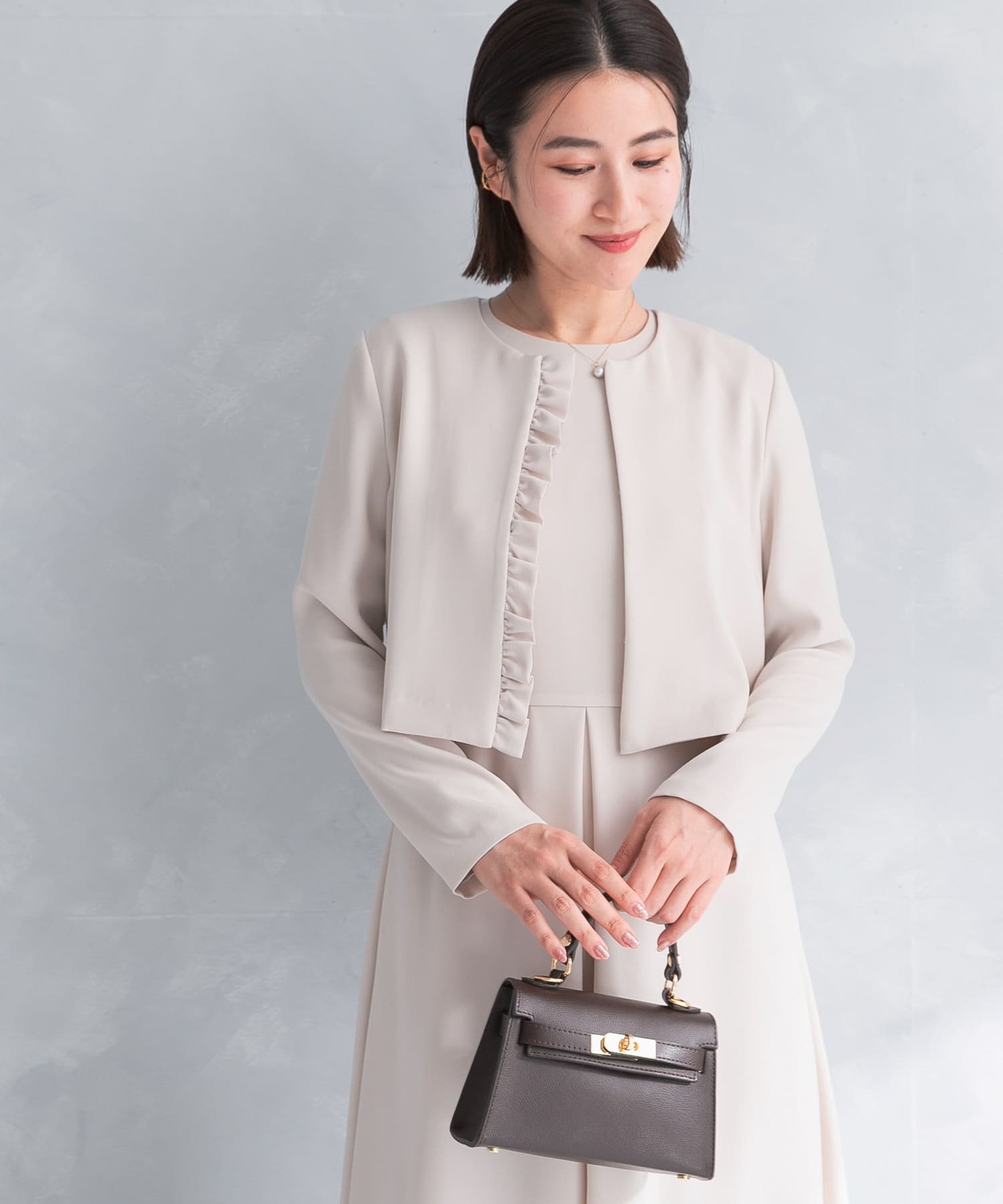 kaene　シフォンフリルジャケット