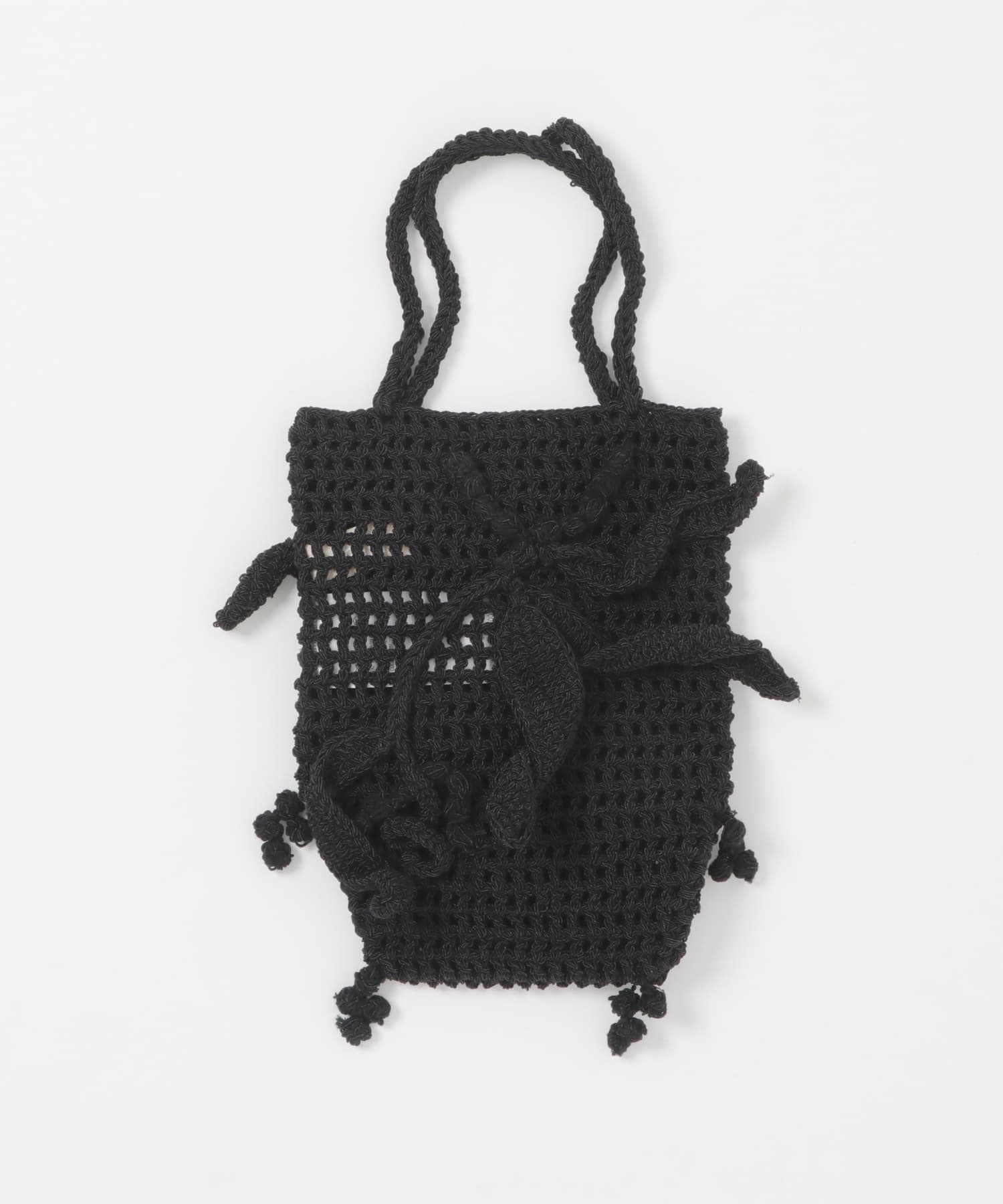 leinwande　WATTLE CROCHET BAG BLACK Free