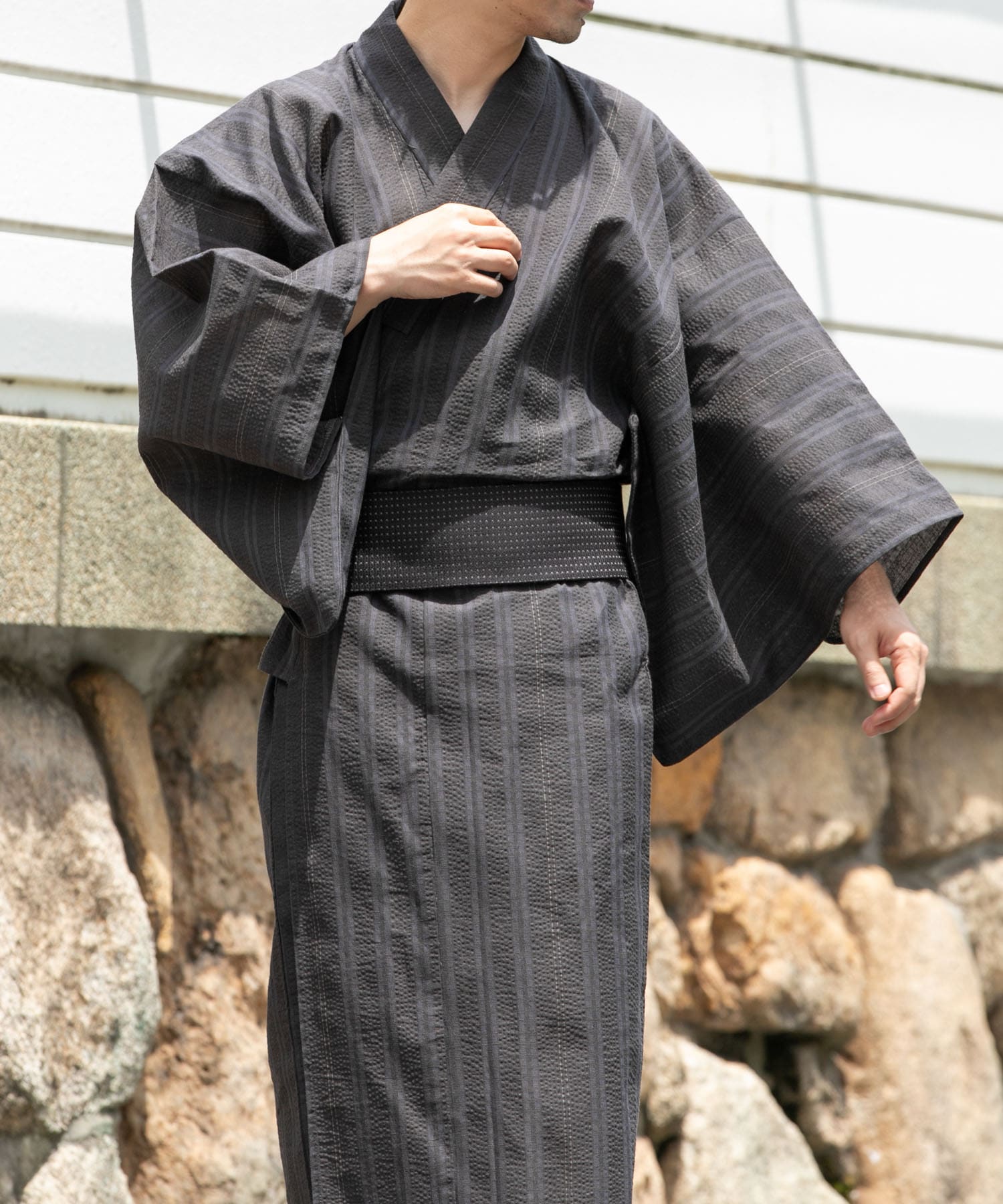 紳士浴衣 綿麻先染め(M ストライプ黒): その他｜URBAN RESEARCH公式