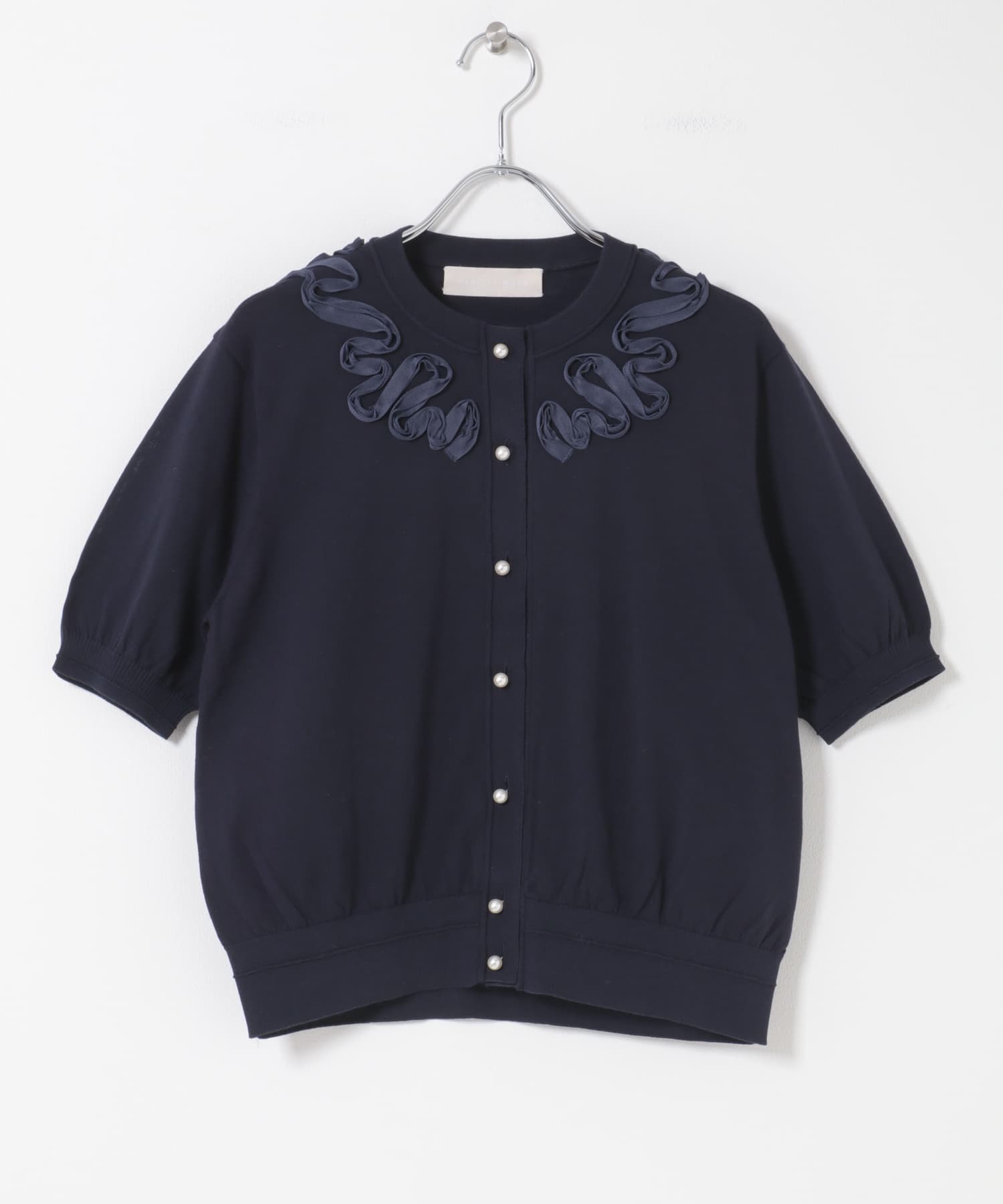MARILYN MOON EMBROIDERY KNIT CARDIGAN(Free CREAM): トップス｜URBAN