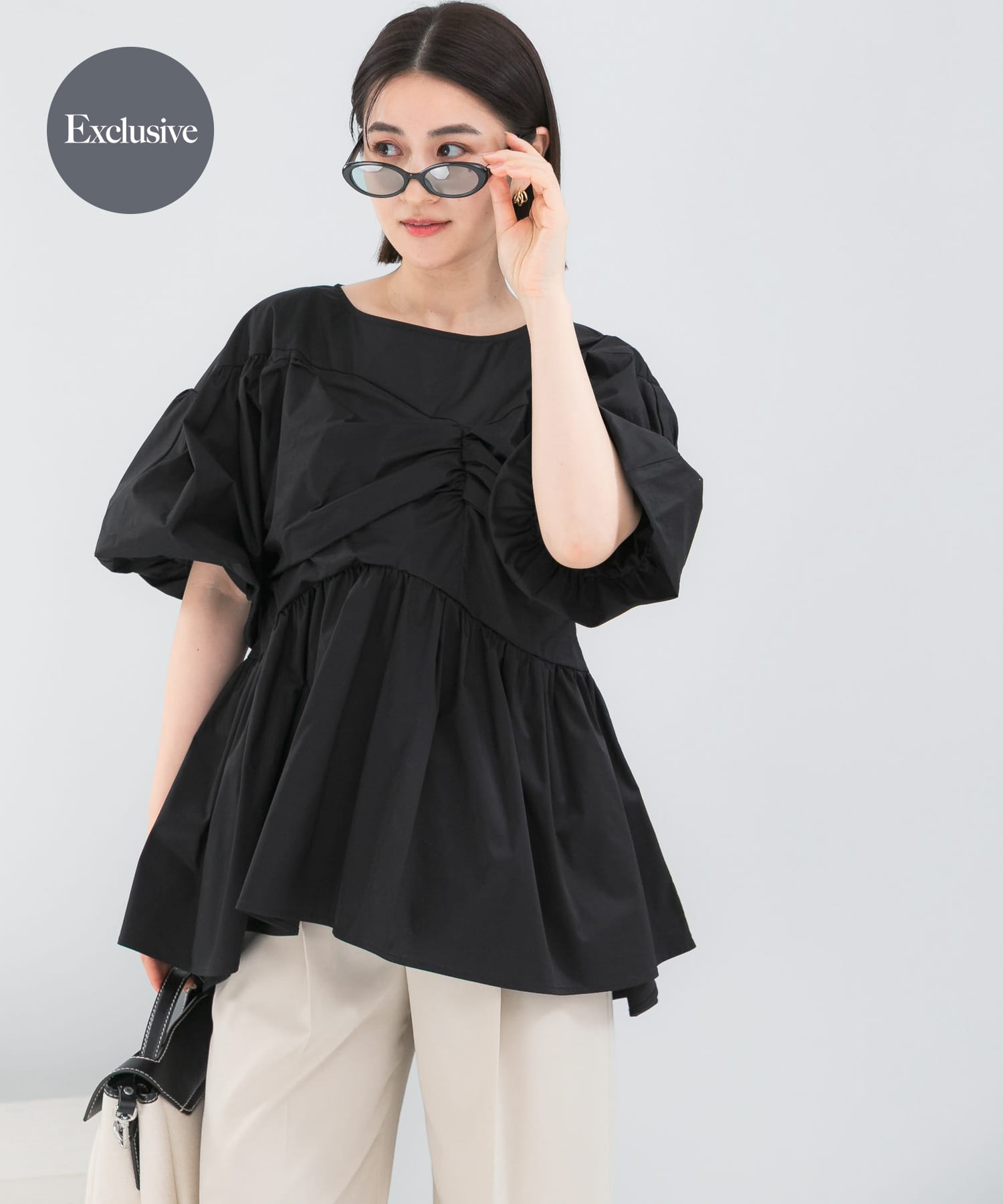 『別注』ELENDEEK×ROSSO　GATHER BLOUSE