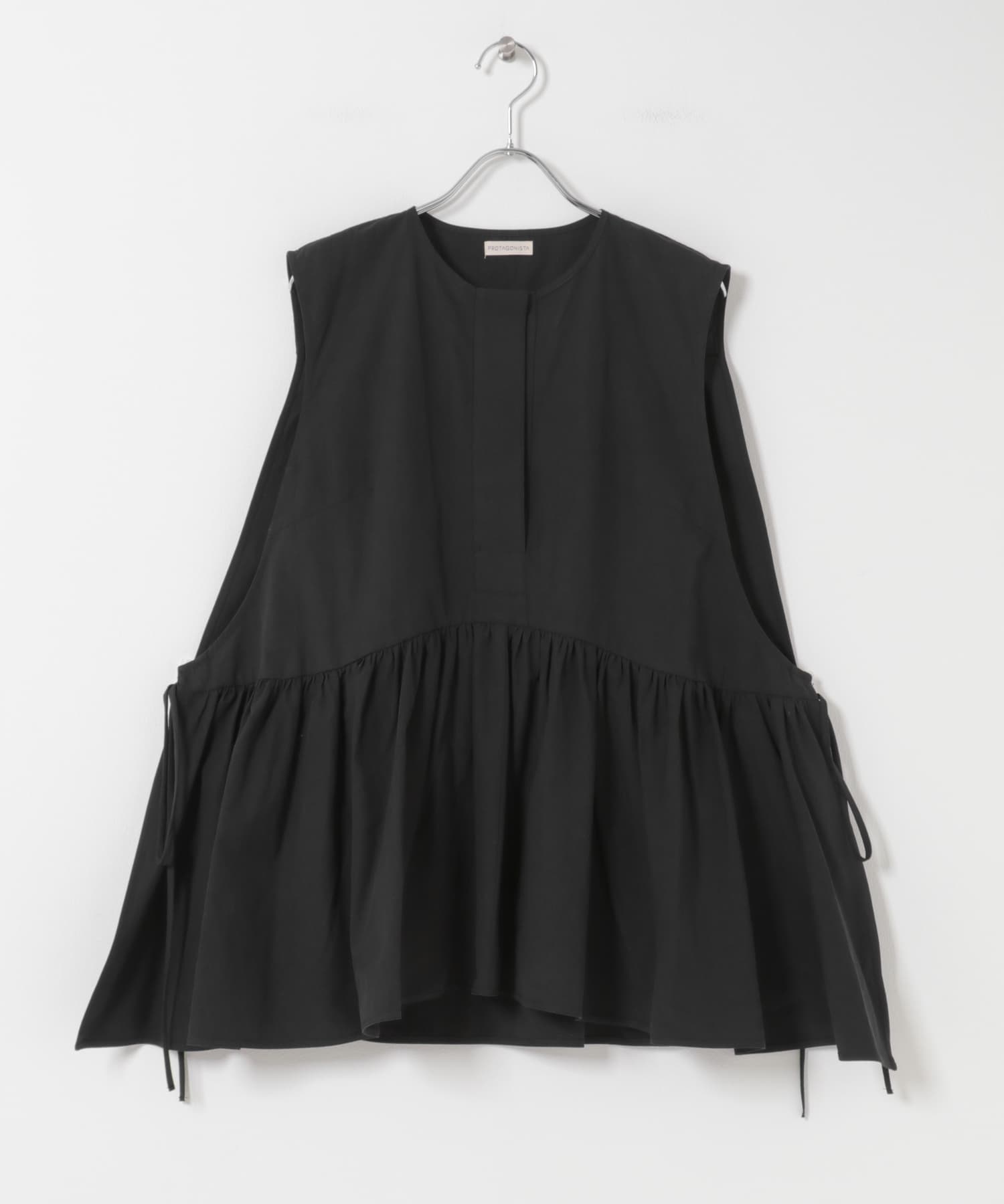 PROTAGONISTA　NO-SLEEVE GATHER BLOUSE