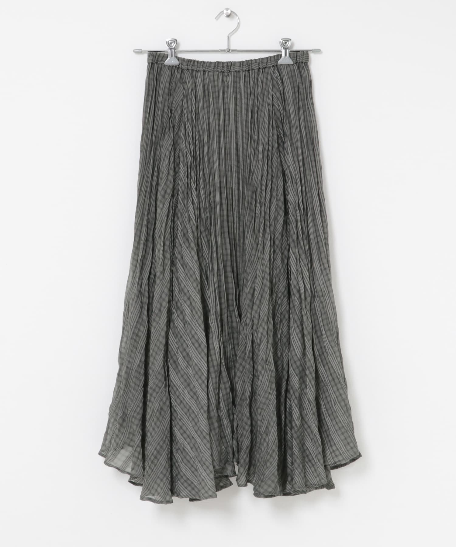 CHIGNON　シアーチェックプリーツスカート CHARCOAL Free
