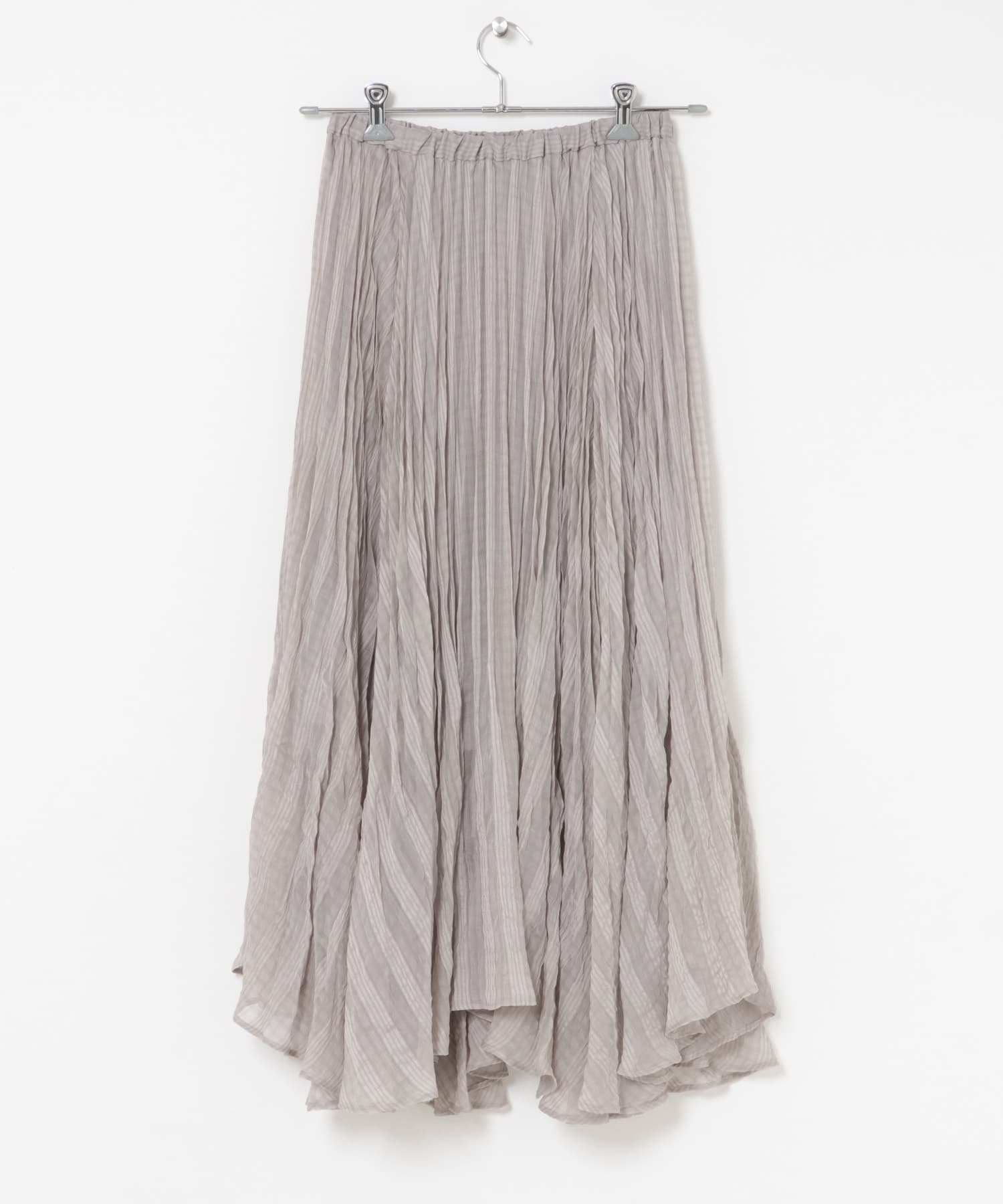 CHIGNON　シアーチェックプリーツスカート LGRAY Free