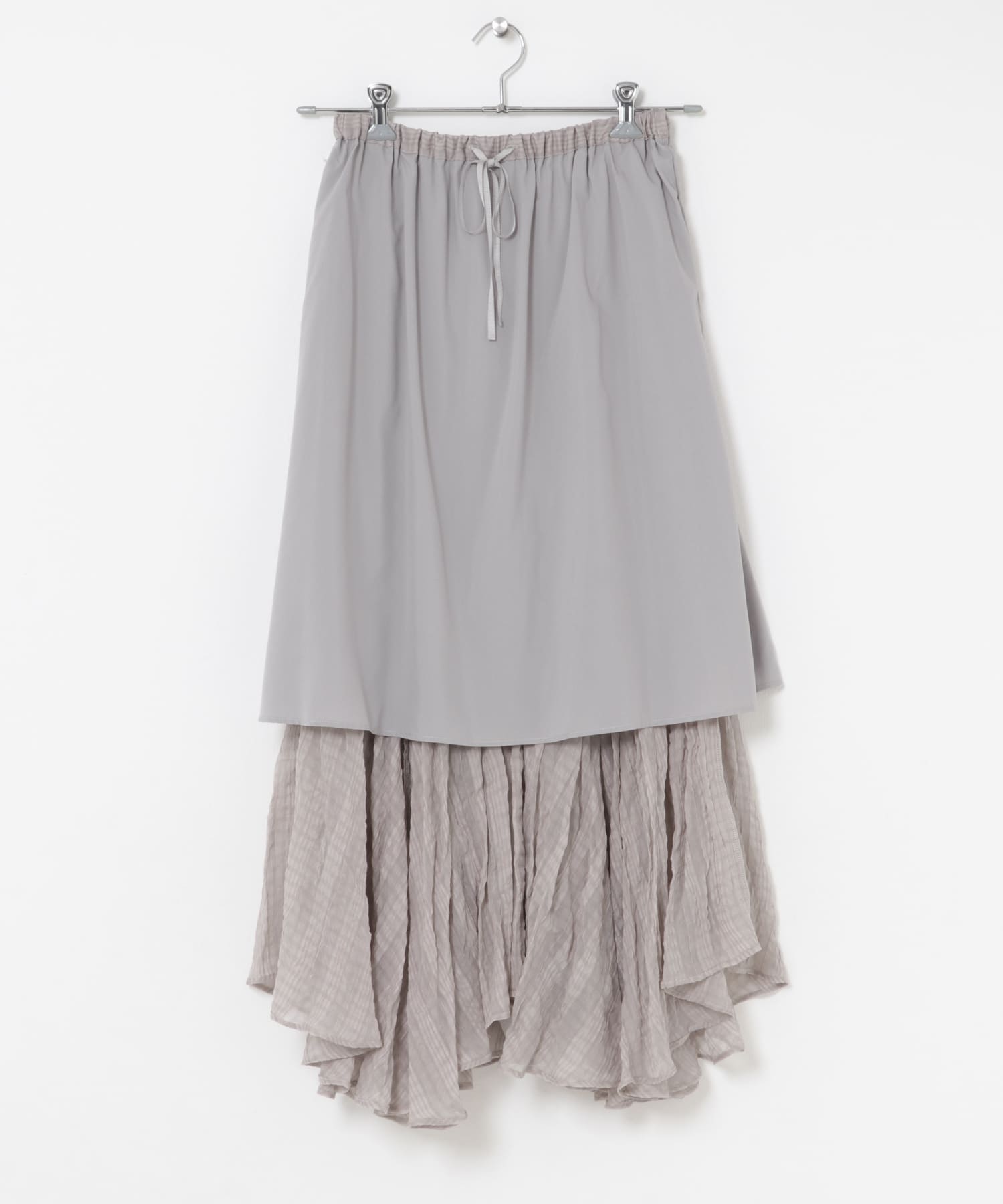 CHIGNON　シアーチェックプリーツスカート LGRAY Free