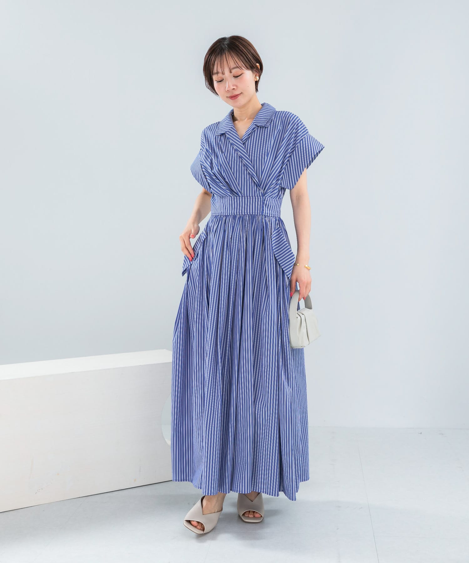ELENDEEK W COLLAR SHIRT ONE-PIECE(1 MIX): ワンピース｜URBAN