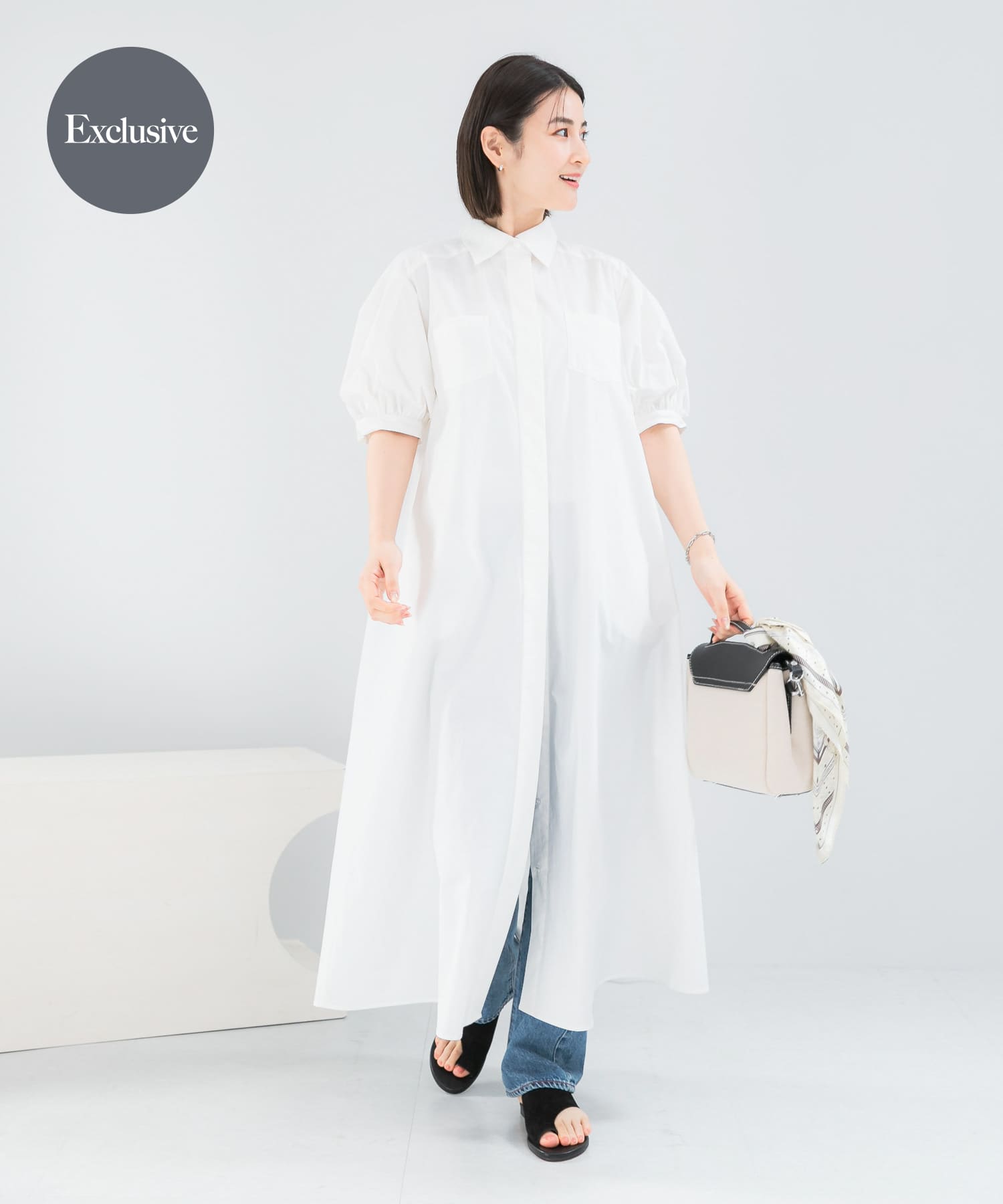 『別注』ELENDEEK×ROSSO　RELAXY SHIRT ONE-PIECE