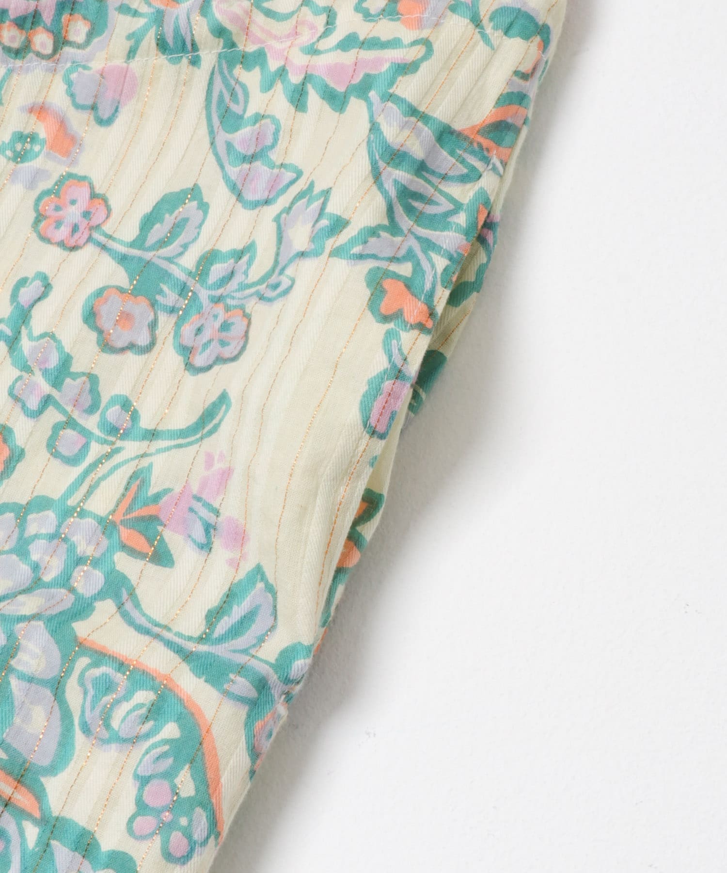 sara mallika　PAISLEY FLOWER PRINT DRESS GREEN S