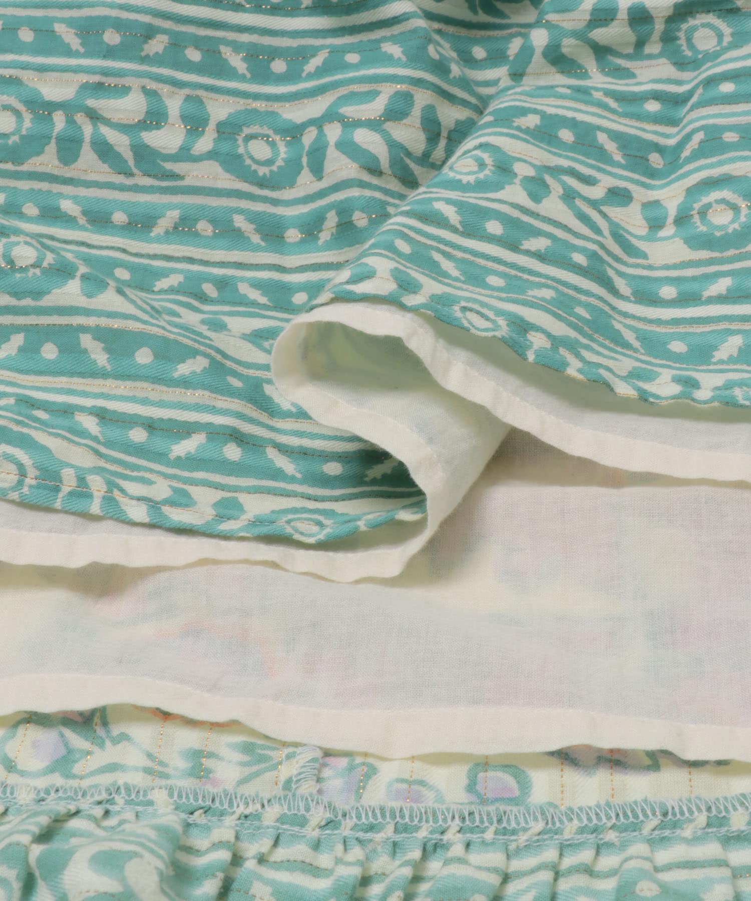 sara mallika　PAISLEY FLOWER PRINT DRESS GREEN S