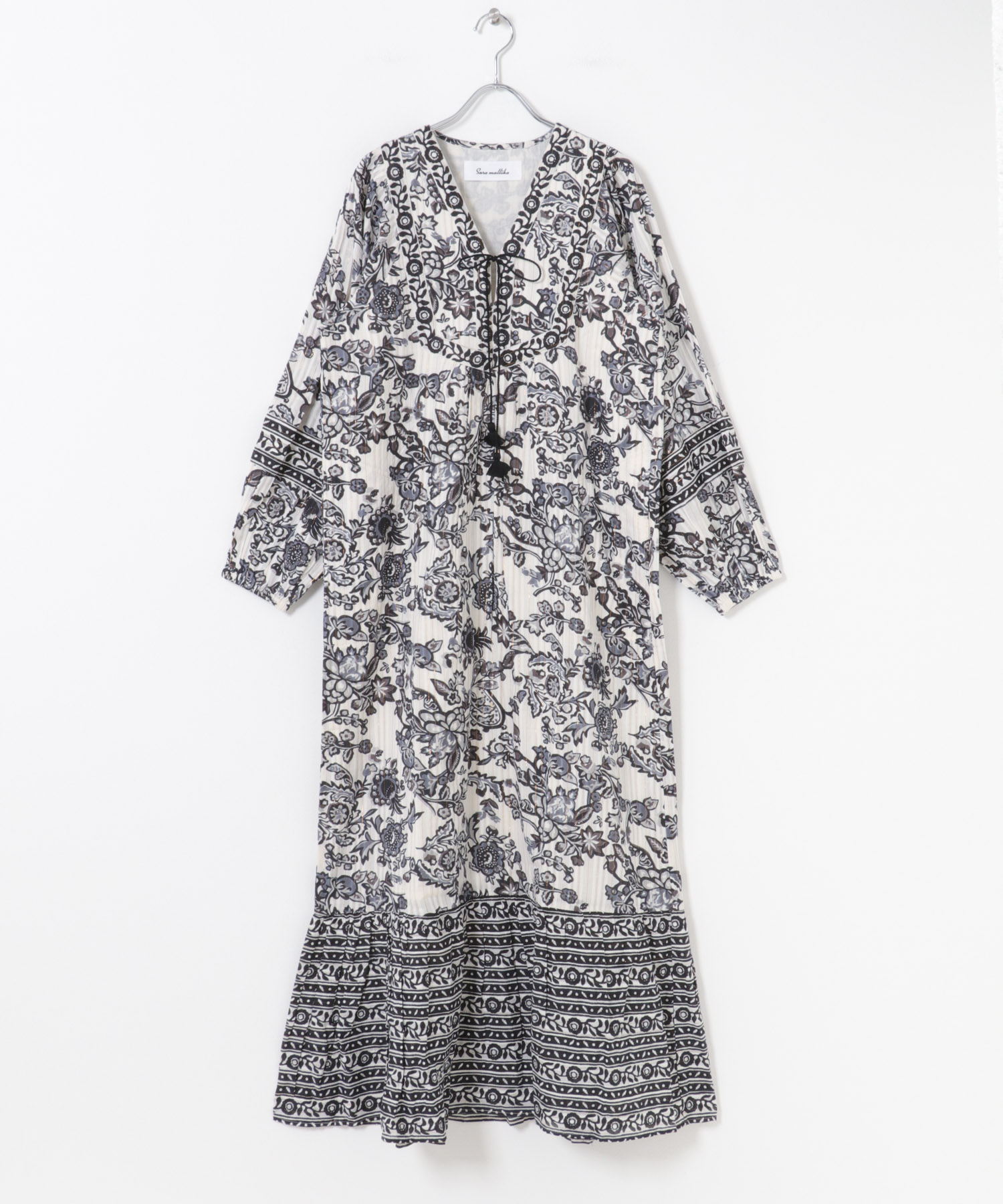 sara mallika　PAISLEY FLOWER PRINT DRESS
