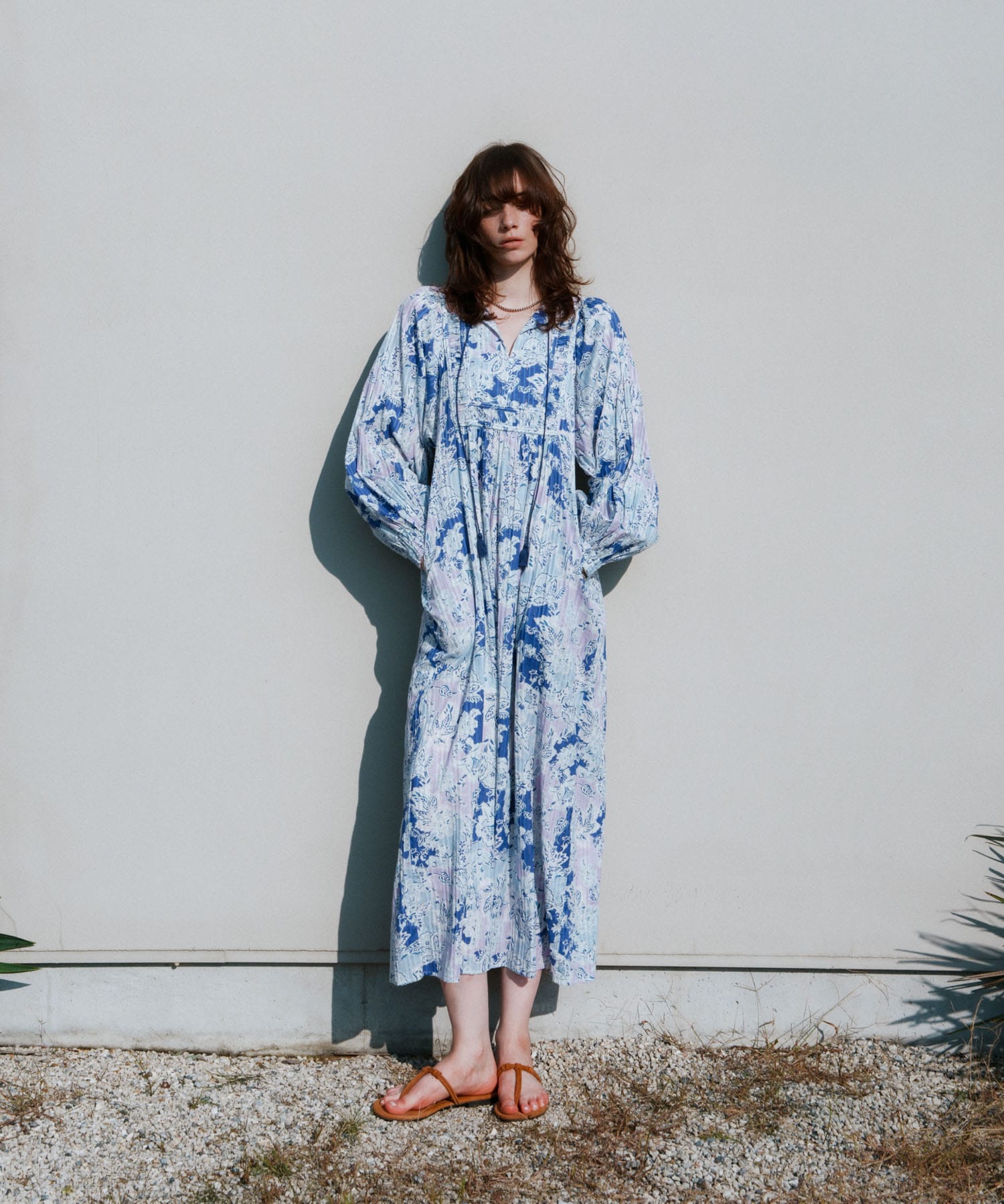 sara mallika　COTTON BOHEMIAN FLOWER DRESS