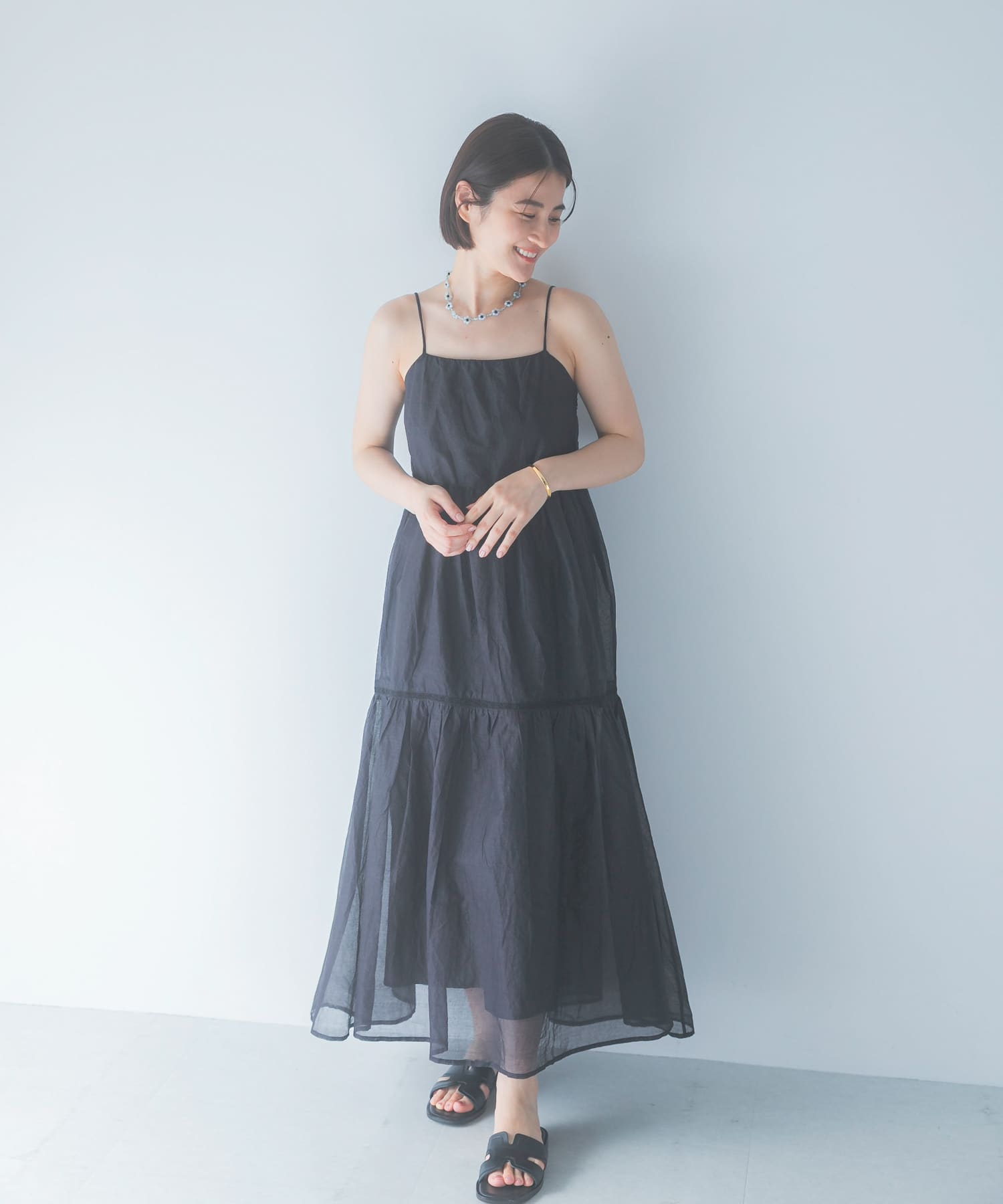 MARILYN MOON SHEER TIERED DRESS(Free BEIGE): ワンピース｜URBAN