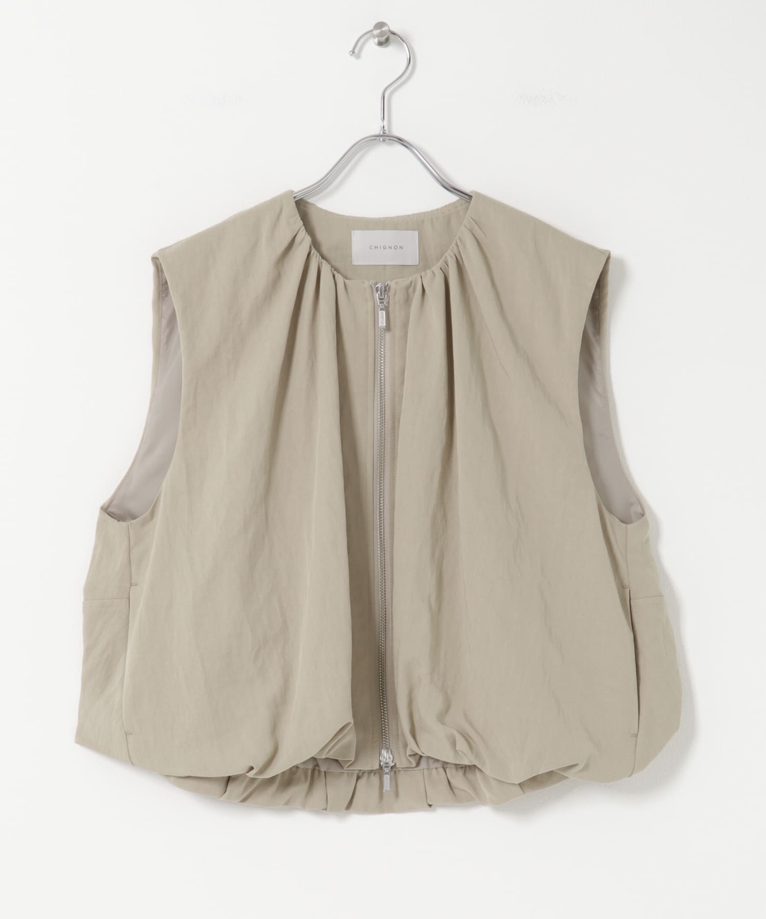 CHIGNON　ダブルジップバルーンジレ BEIGE Free