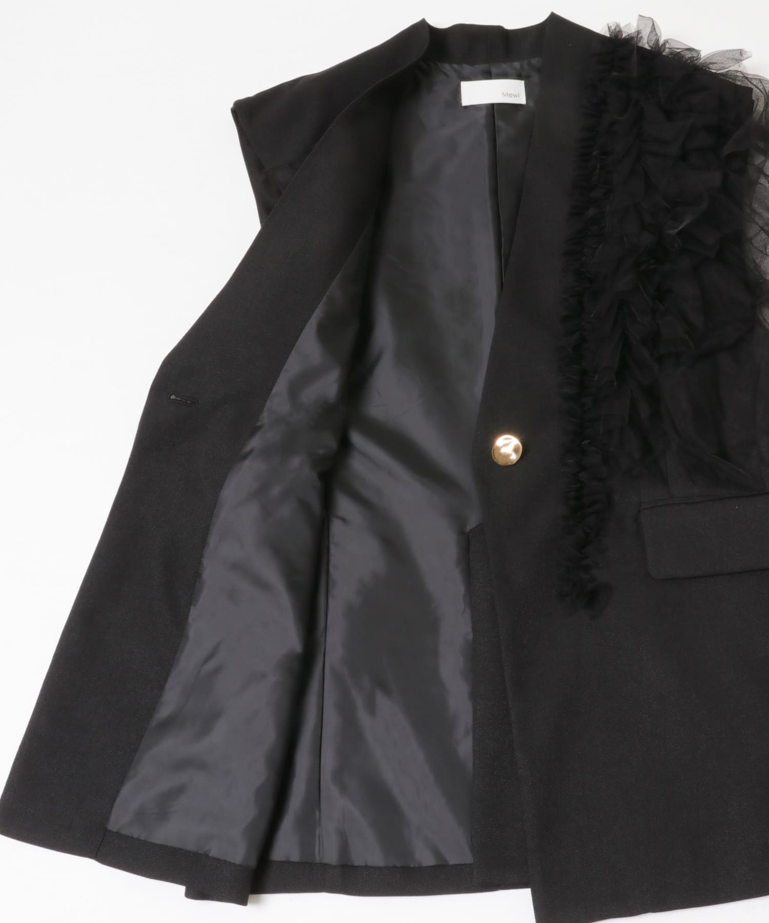 Mewl　チュールフリルベスト BLACK Free