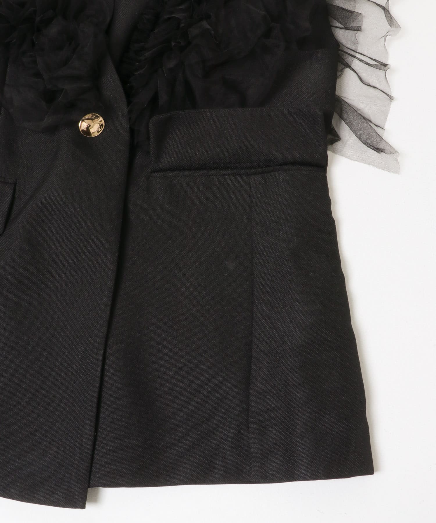 Mewl　チュールフリルベスト BLACK Free