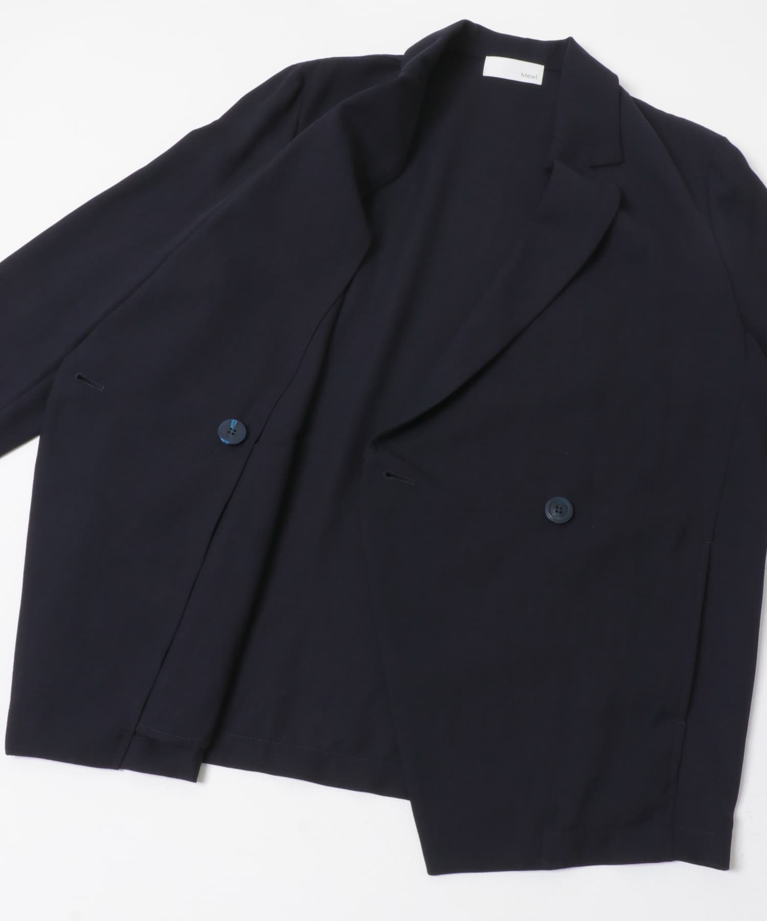 Mewl　シアーテーラードシャツジャケット NAVY Free