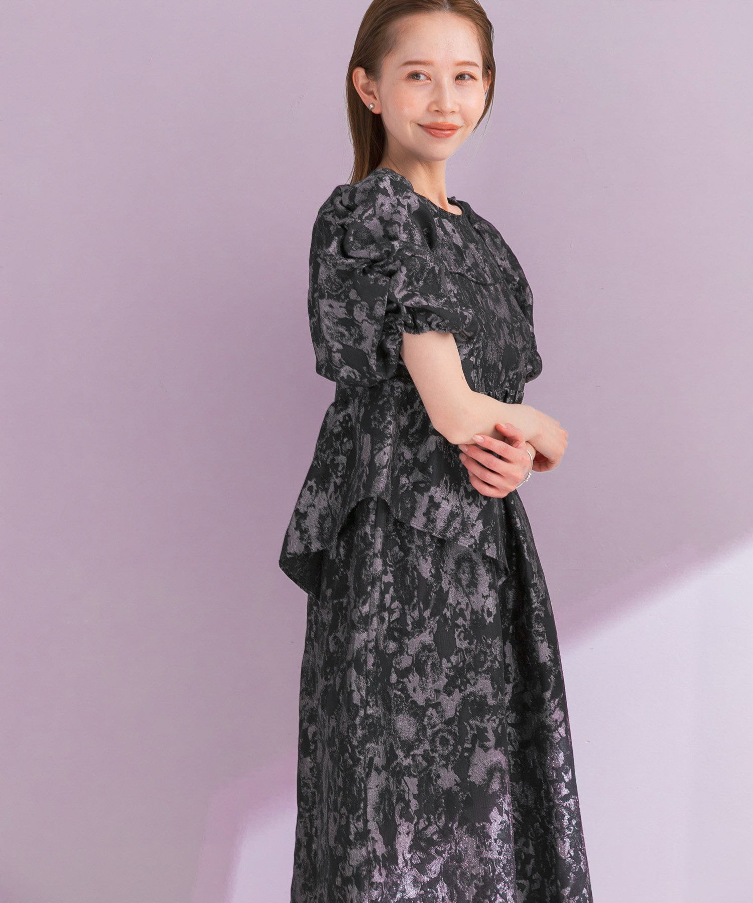 ANDRESD　JACQUARD DRESS