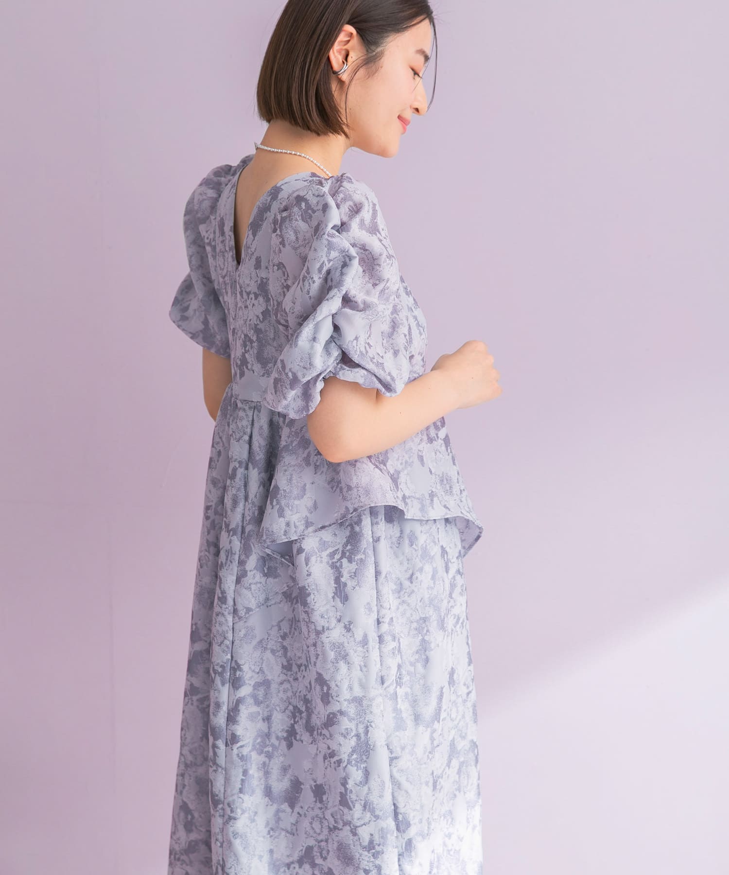 ANDRESD　JACQUARD DRESS