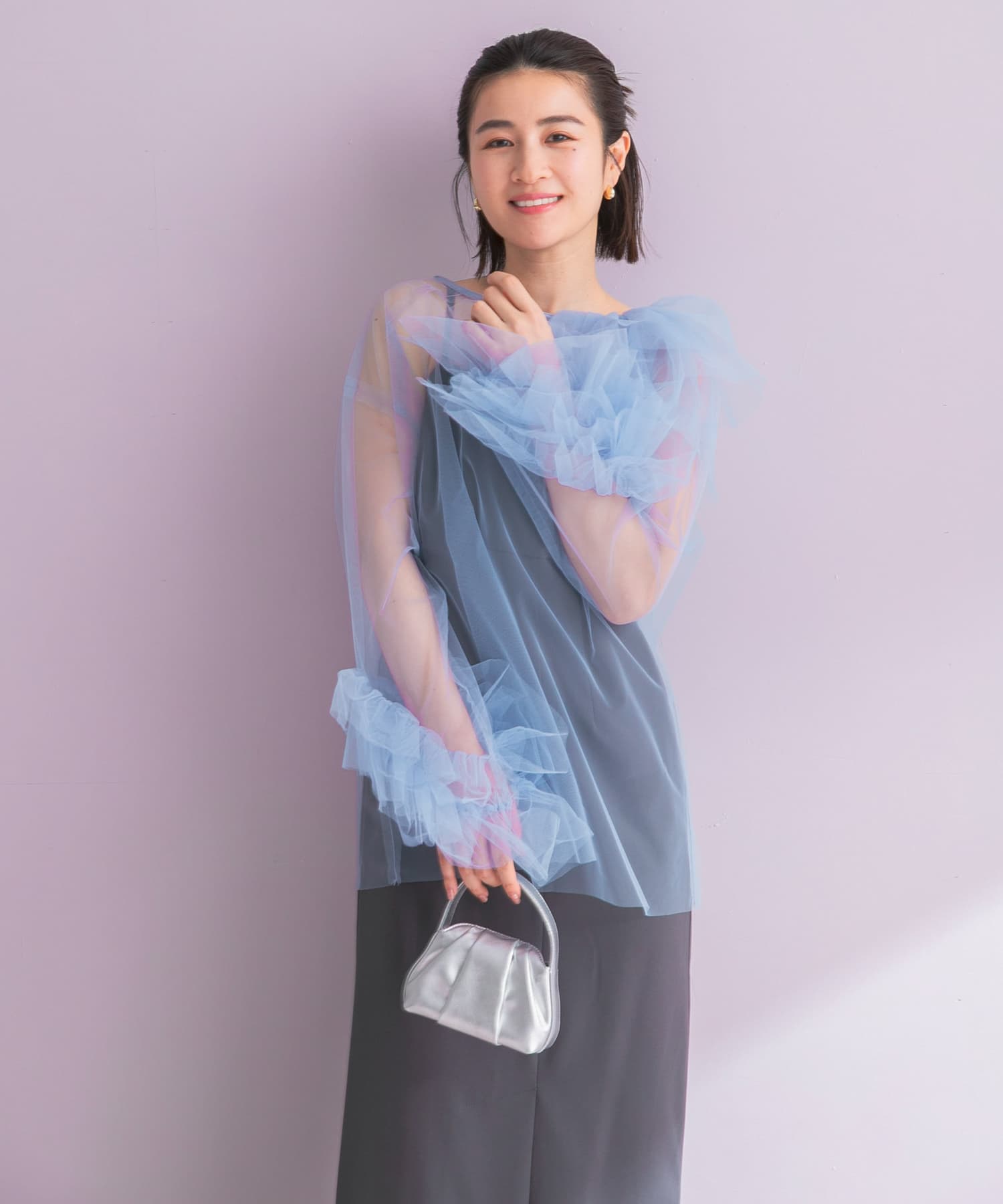 ANDRESD　BLOOMING TULLE DRESS