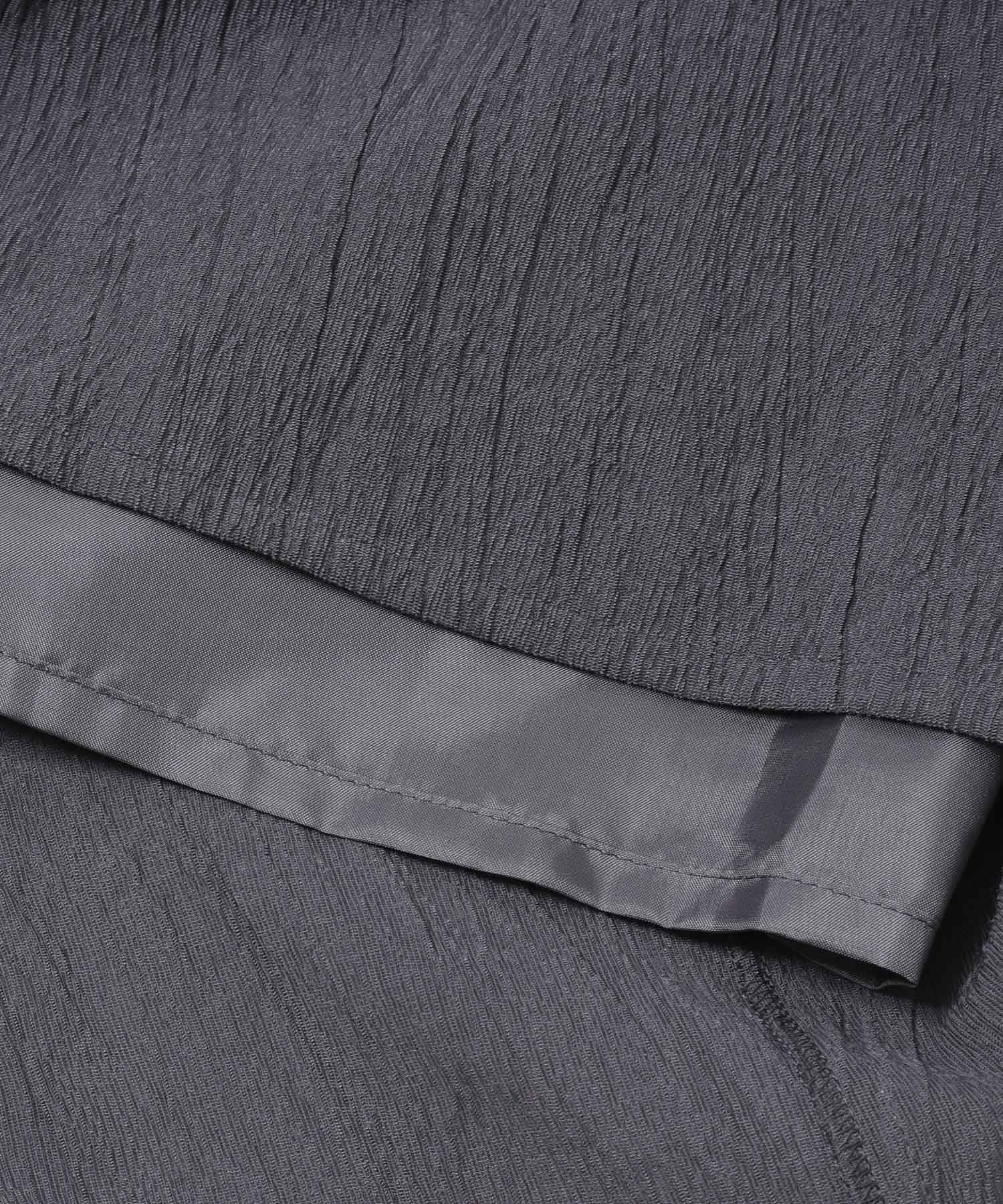 kaene　レイヤードペプラムドレス blue gray S