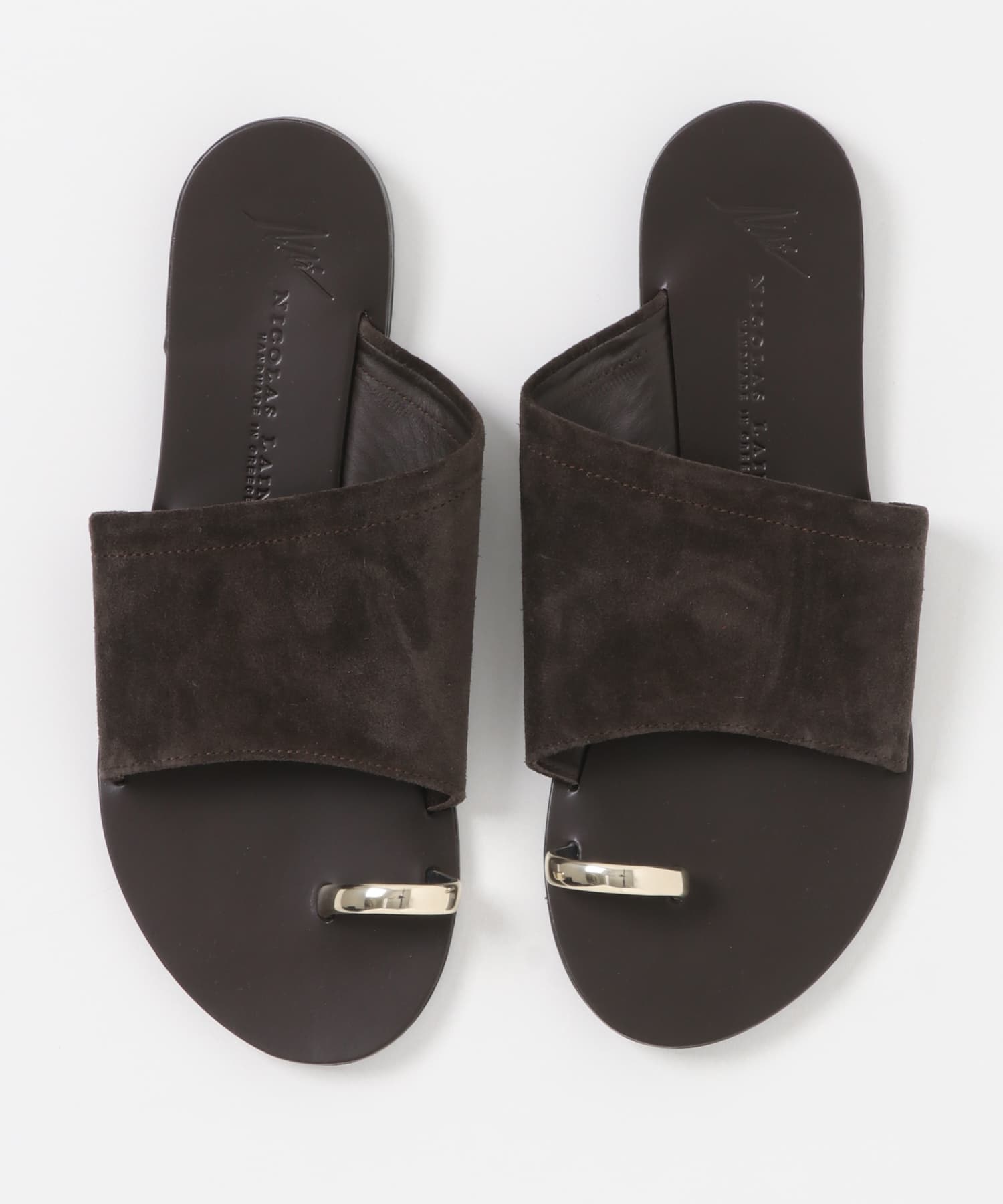 NICOLAS LAINAS　ゴールドポイントサンダル GOLDDKBRN 36