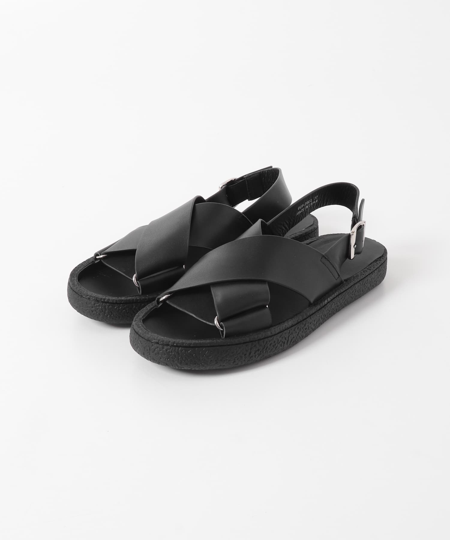 mohi　フラットサンダル ALLBLACK 36