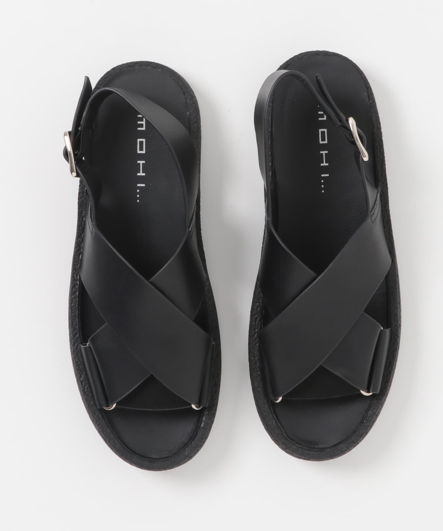 mohi　フラットサンダル ALLBLACK 36