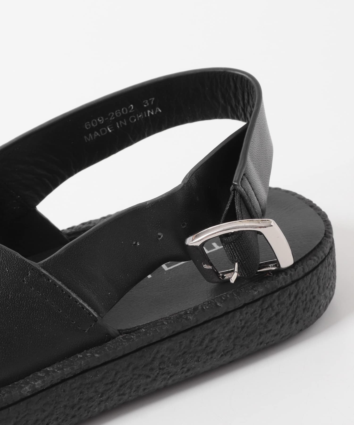mohi　フラットサンダル ALLBLACK 36