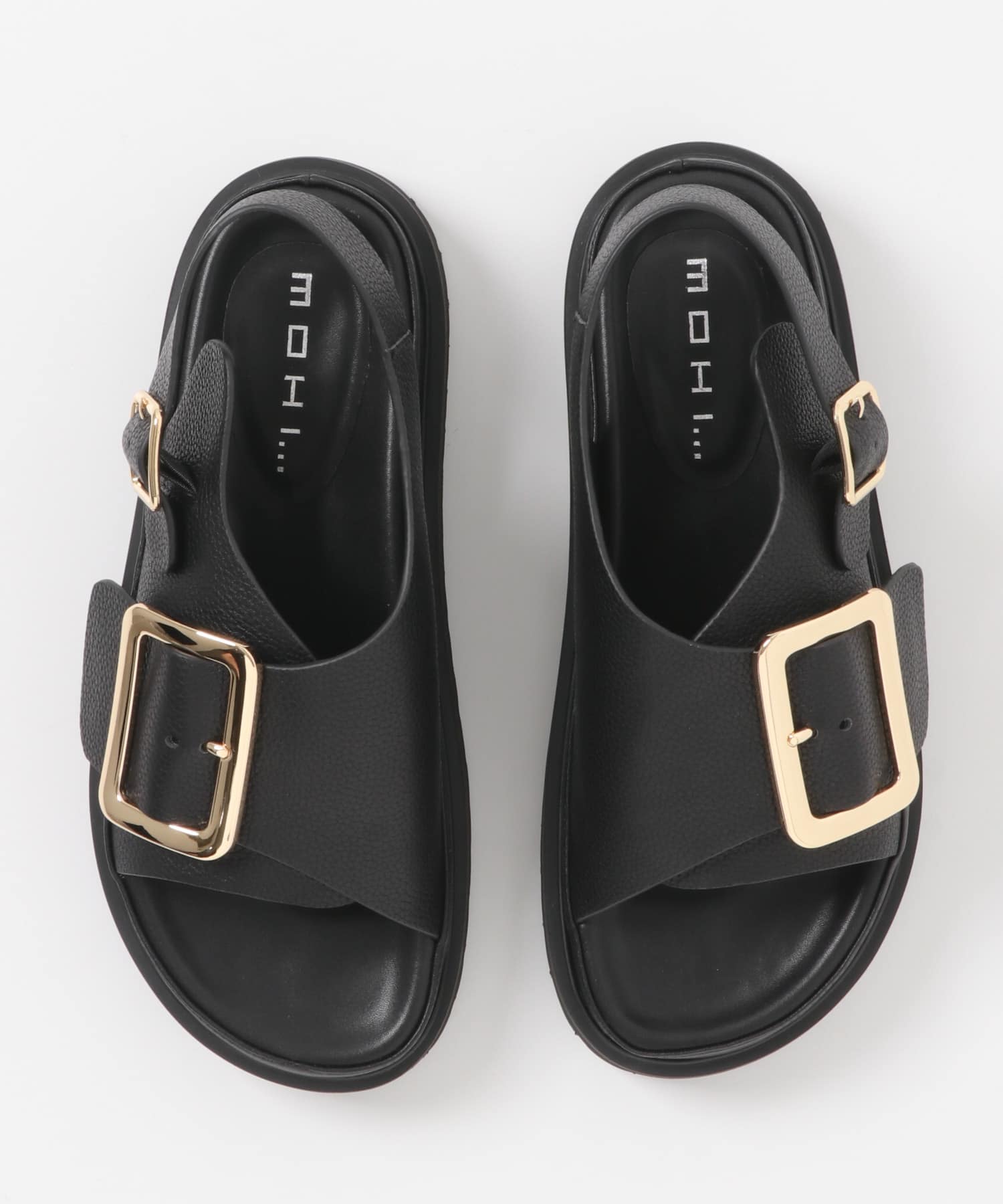 mohi　バックルサンダル NEGRO 36