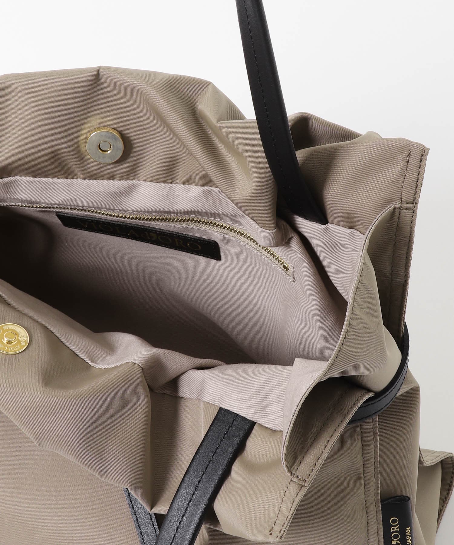 VIOLAd'ORO ナイロンドロストトートL(L BLKBLK): バッグ｜URBAN