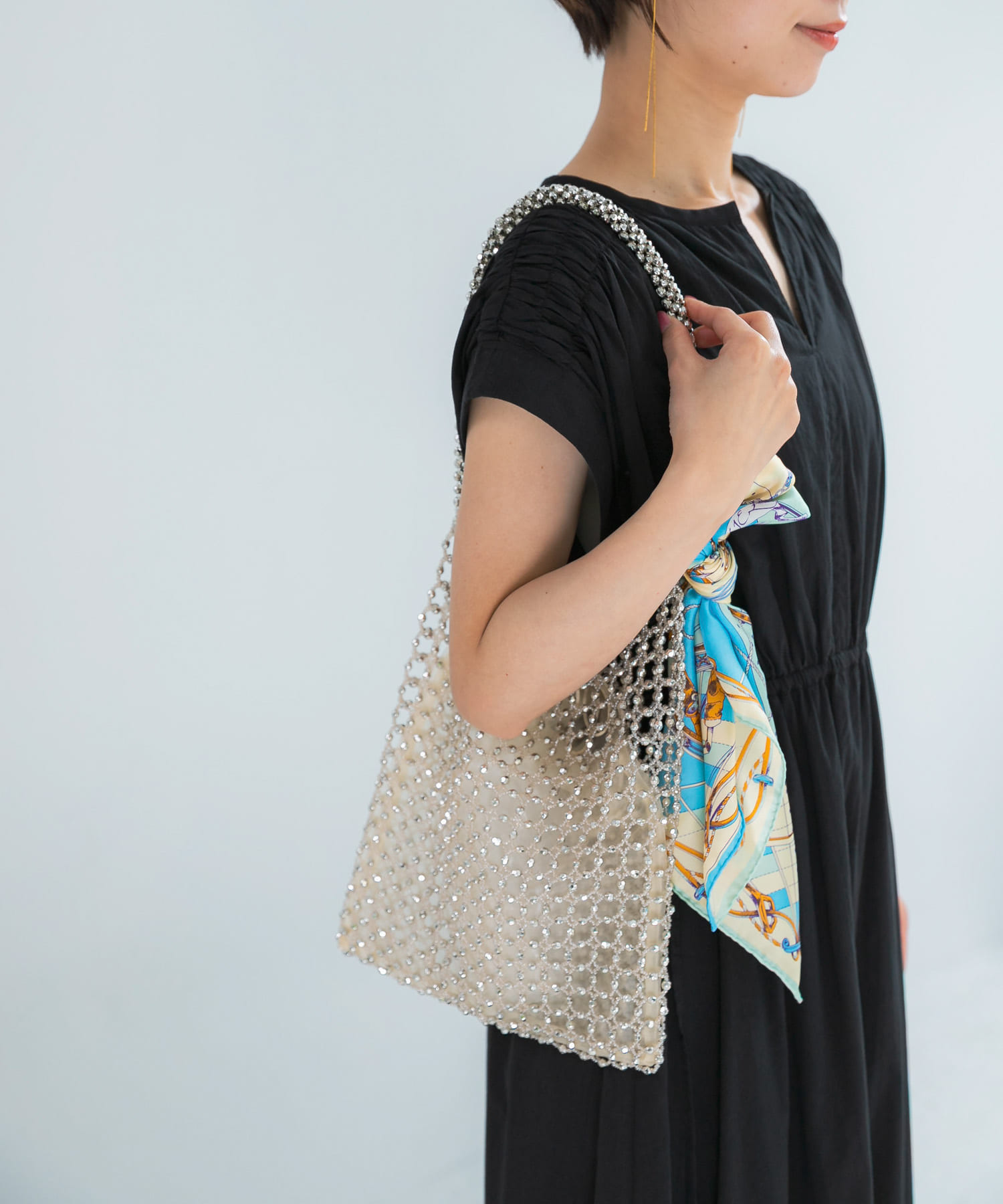 BAGMATI　ビーズバッグ WHITEGOLD Free