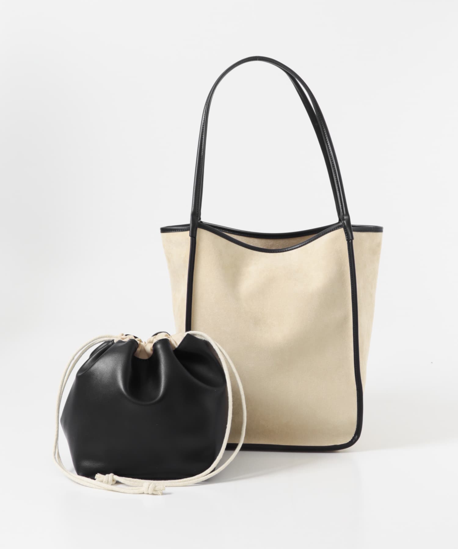 IOMMI　パイピングハンドルバッグ BEIGE Free