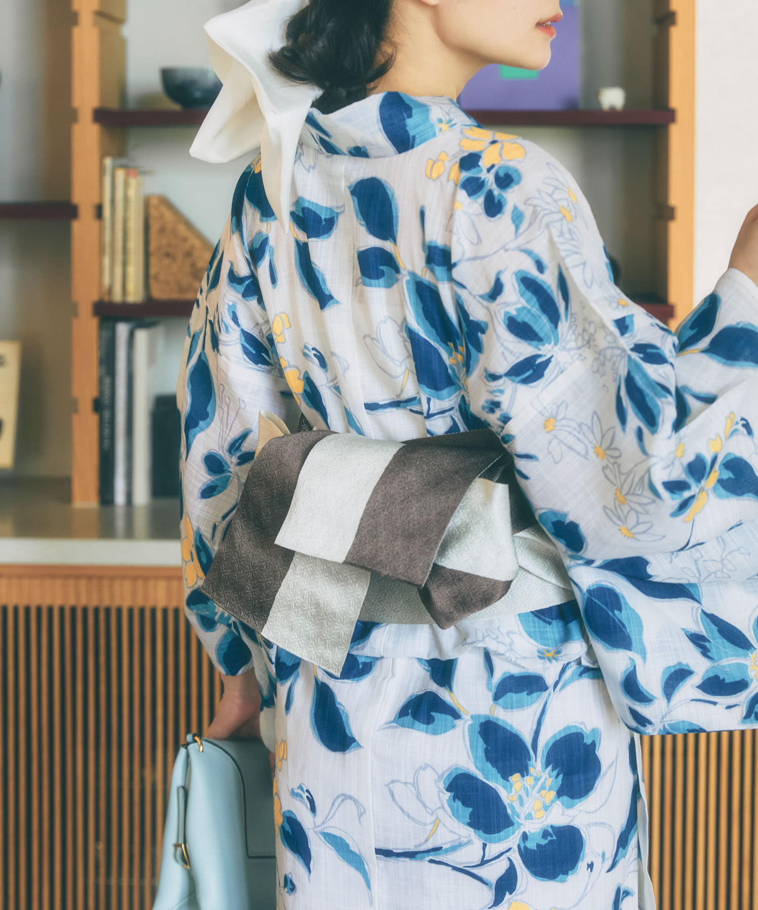 婦人帯 菊菱柄
