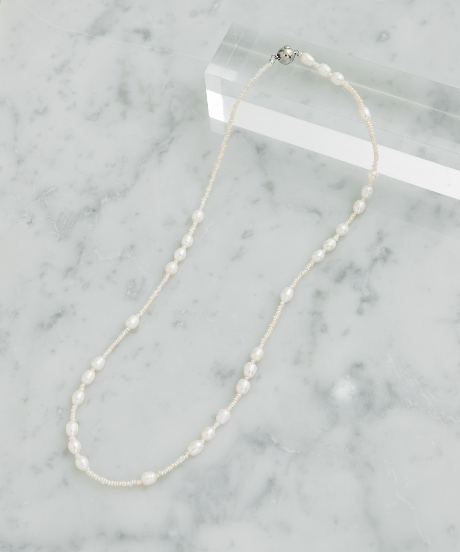 in mood　BABY&RICEPRL 60CM NECKLACE