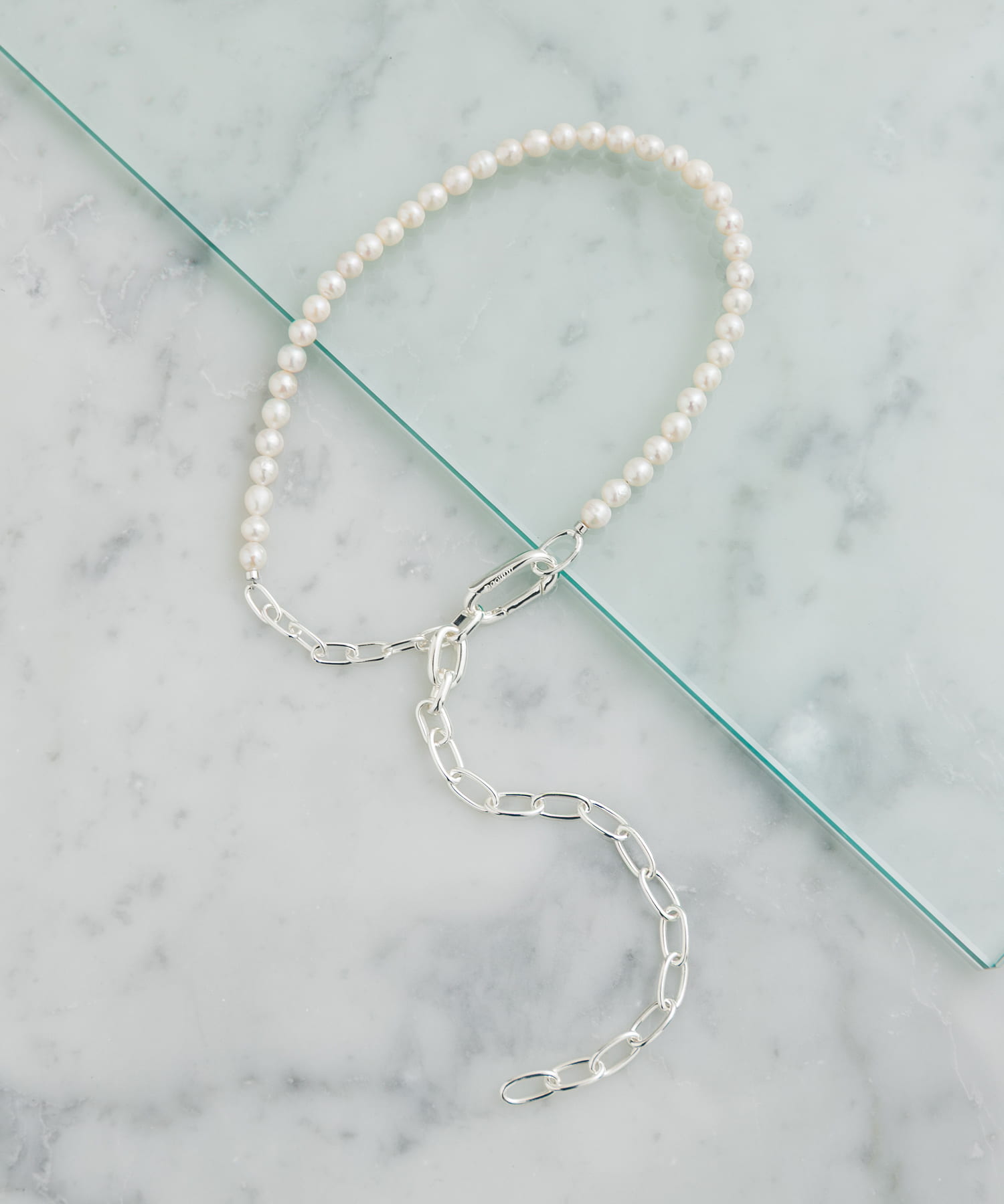 in mood　CLIP PEARL NECKLACE SV -