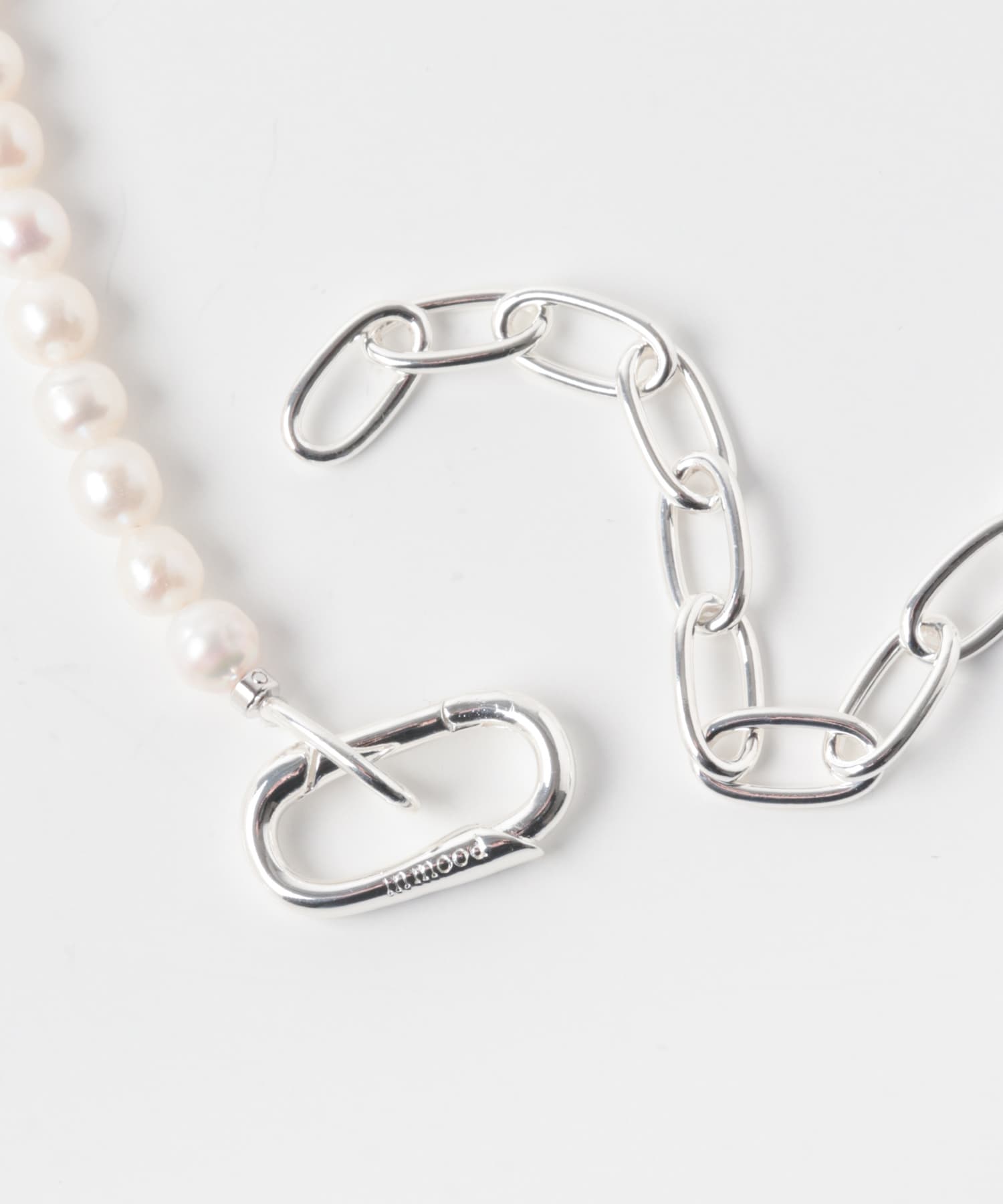 in mood　CLIP PEARL NECKLACE SV -