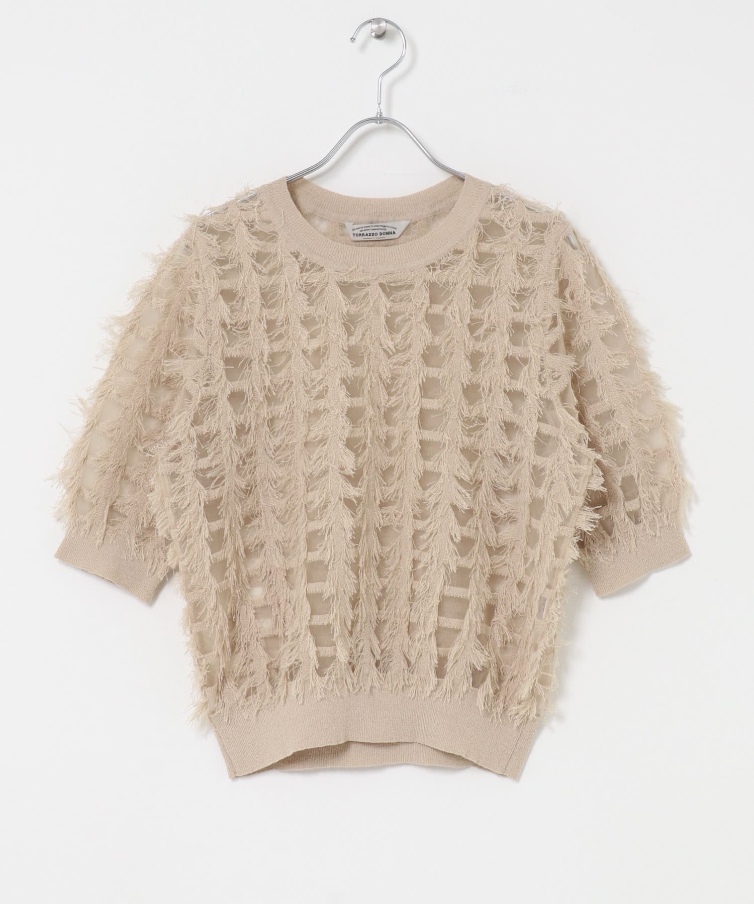 Torrazzo Donna　SHEER SHAGGY TOP