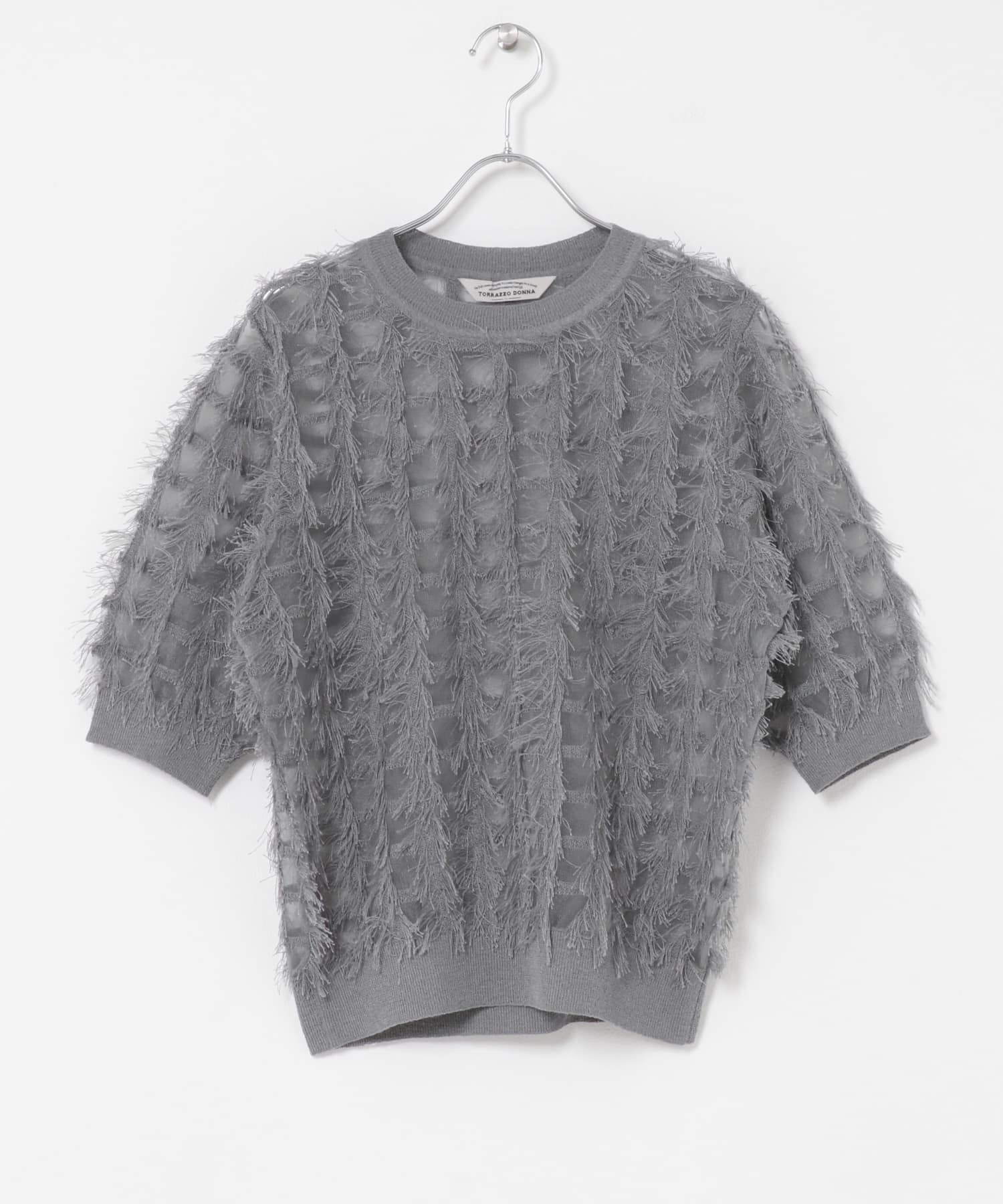 Torrazzo Donna　SHEER SHAGGY TOP