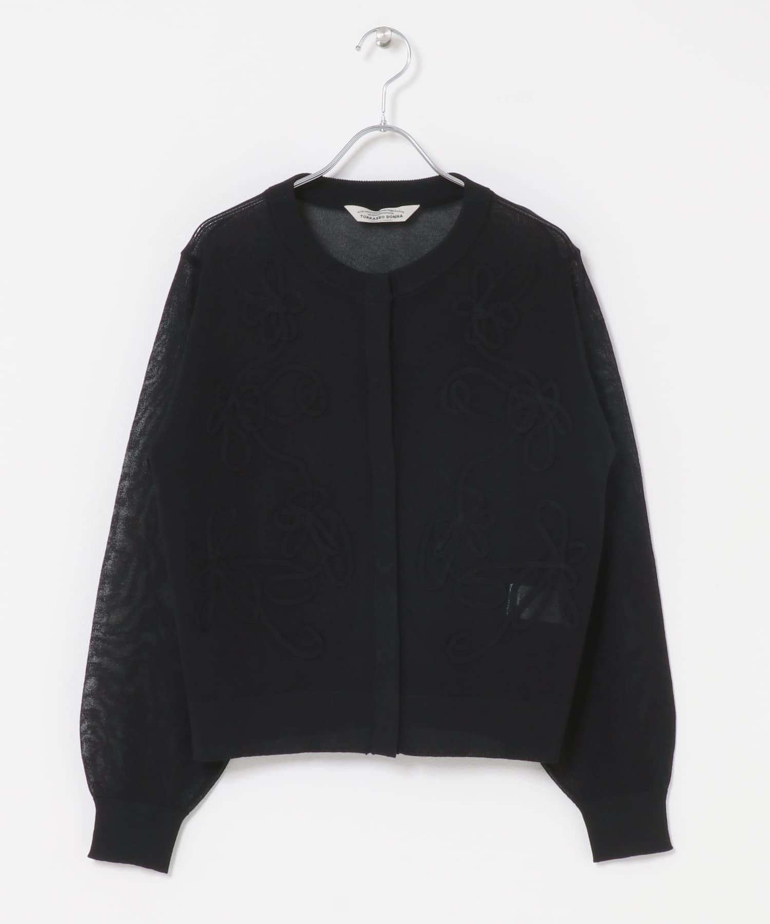 Torrazzo Donna　CORD LACE SHEER CARDIGAN