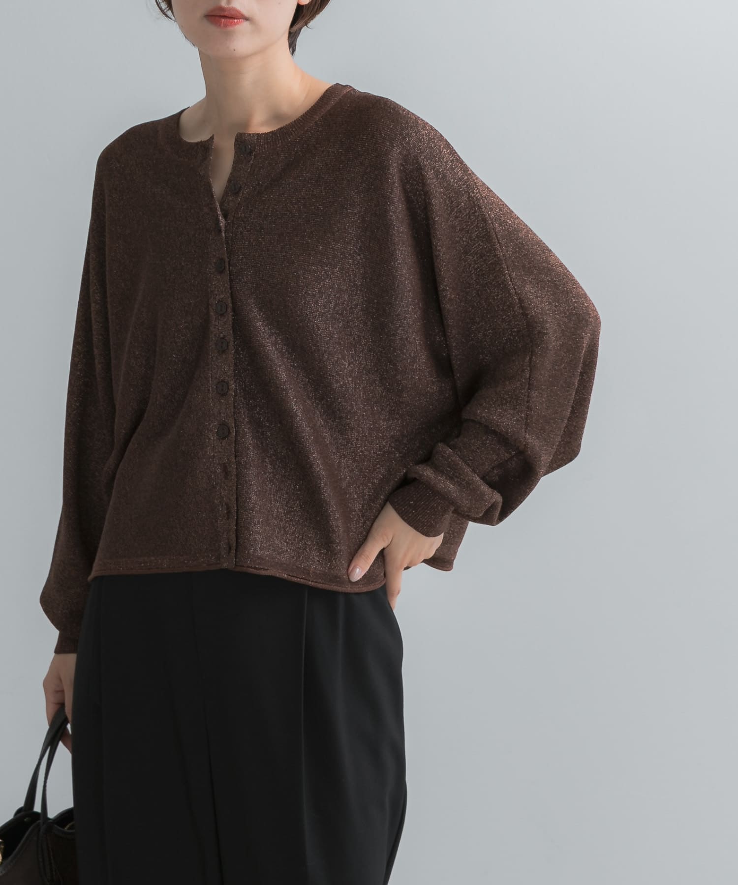 Torrazzo Donna　LAMEYARN DOLMAN SLEEVE KNIT
