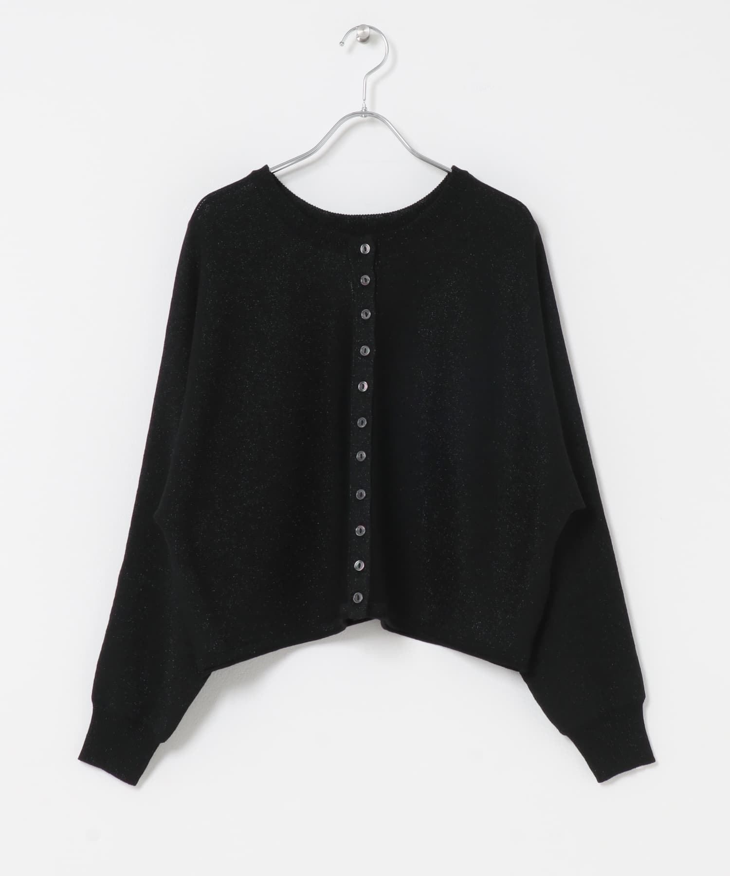 Torrazzo Donna　LAMEYARN DOLMAN SLEEVE KNIT BLACK Free