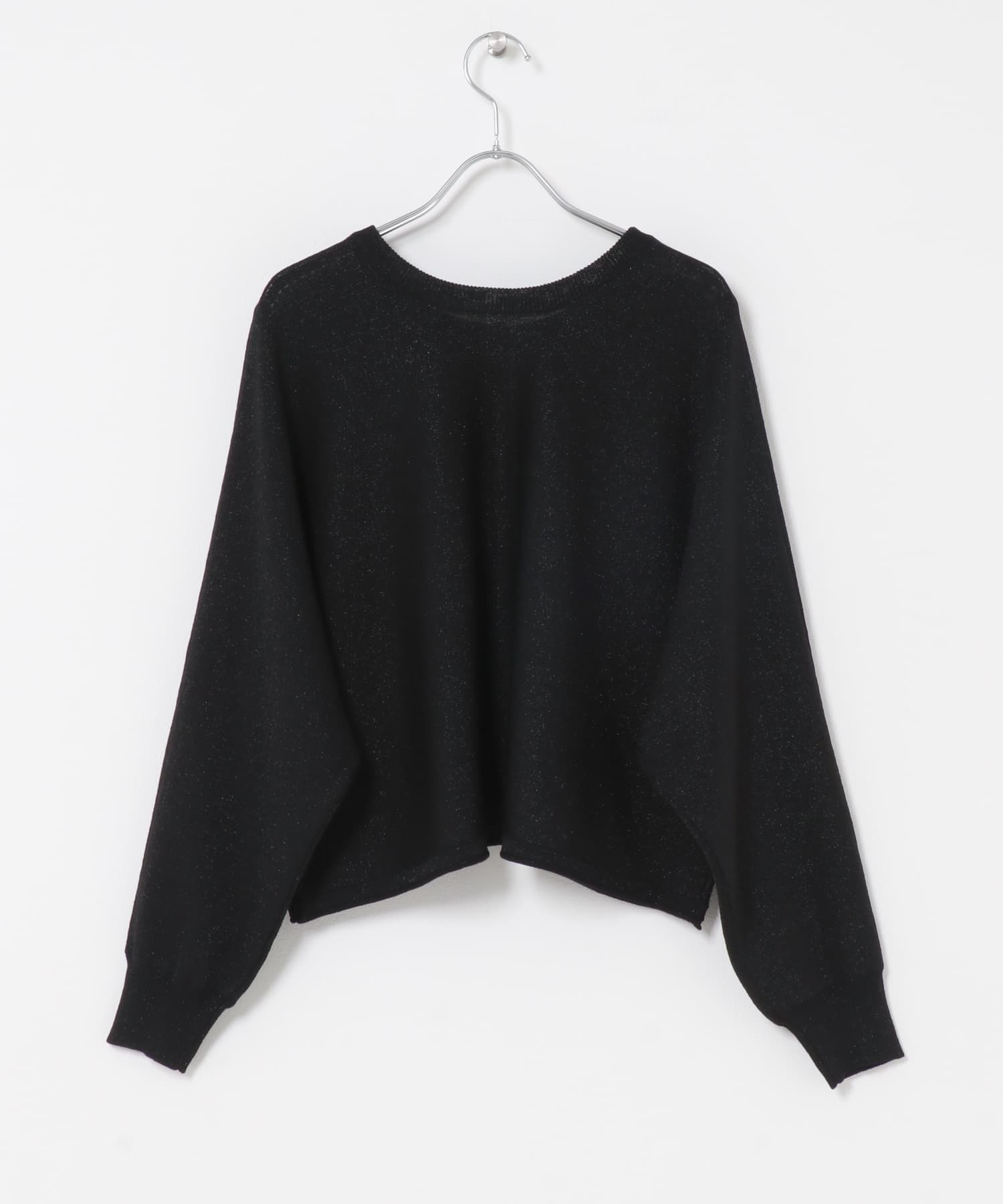 Torrazzo Donna　LAMEYARN DOLMAN SLEEVE KNIT BLACK Free