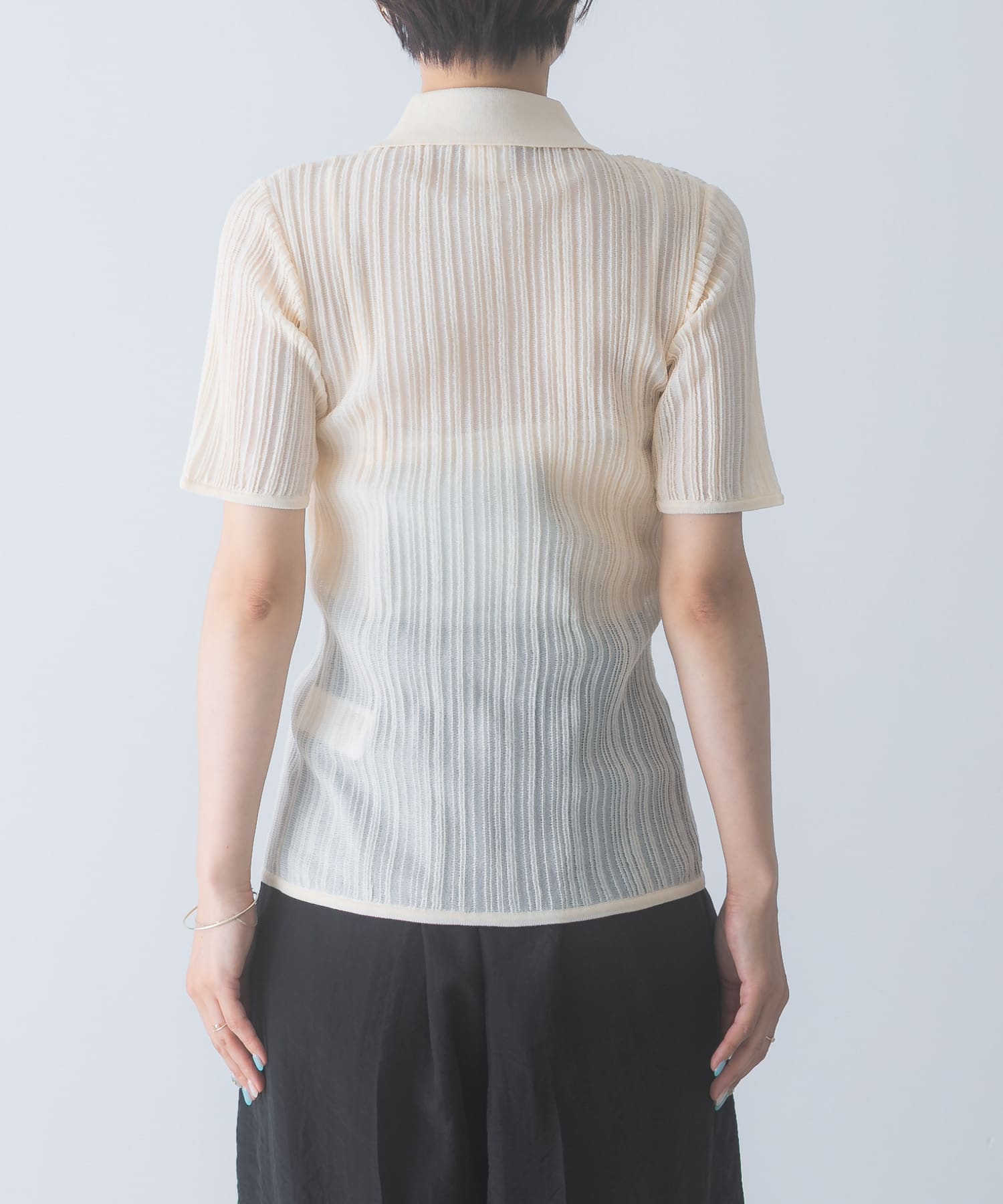 ELENDEEK SHEER PLEATS KNIT TOP(Free PNK): トップス｜URBAN RESEARCH