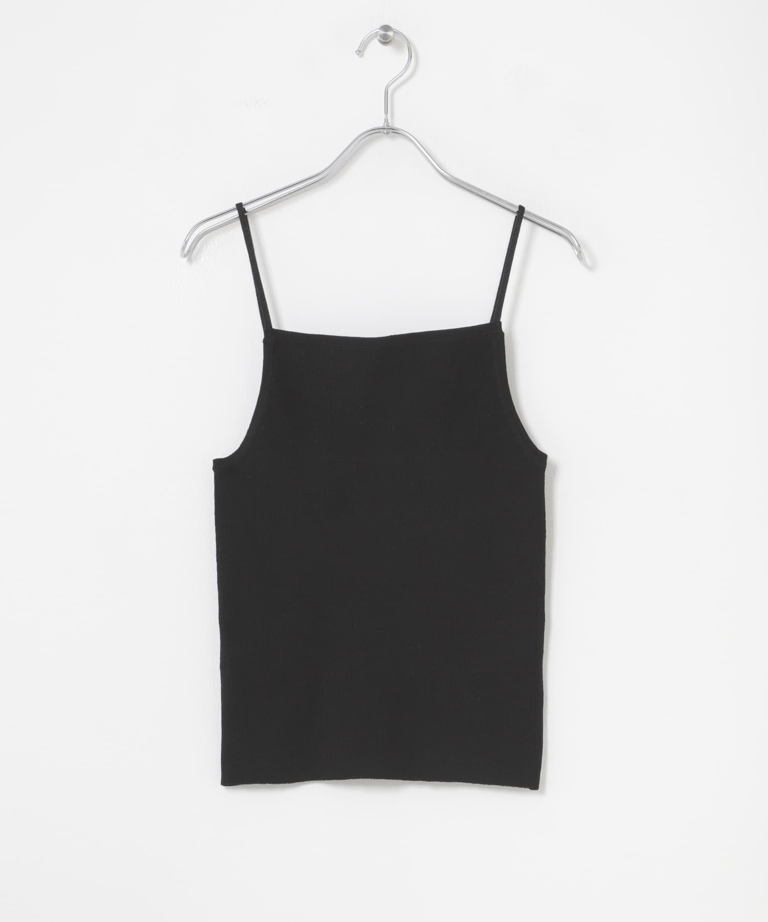 ELENDEEK　SHEER PLEATS KNIT TOP BLK Free