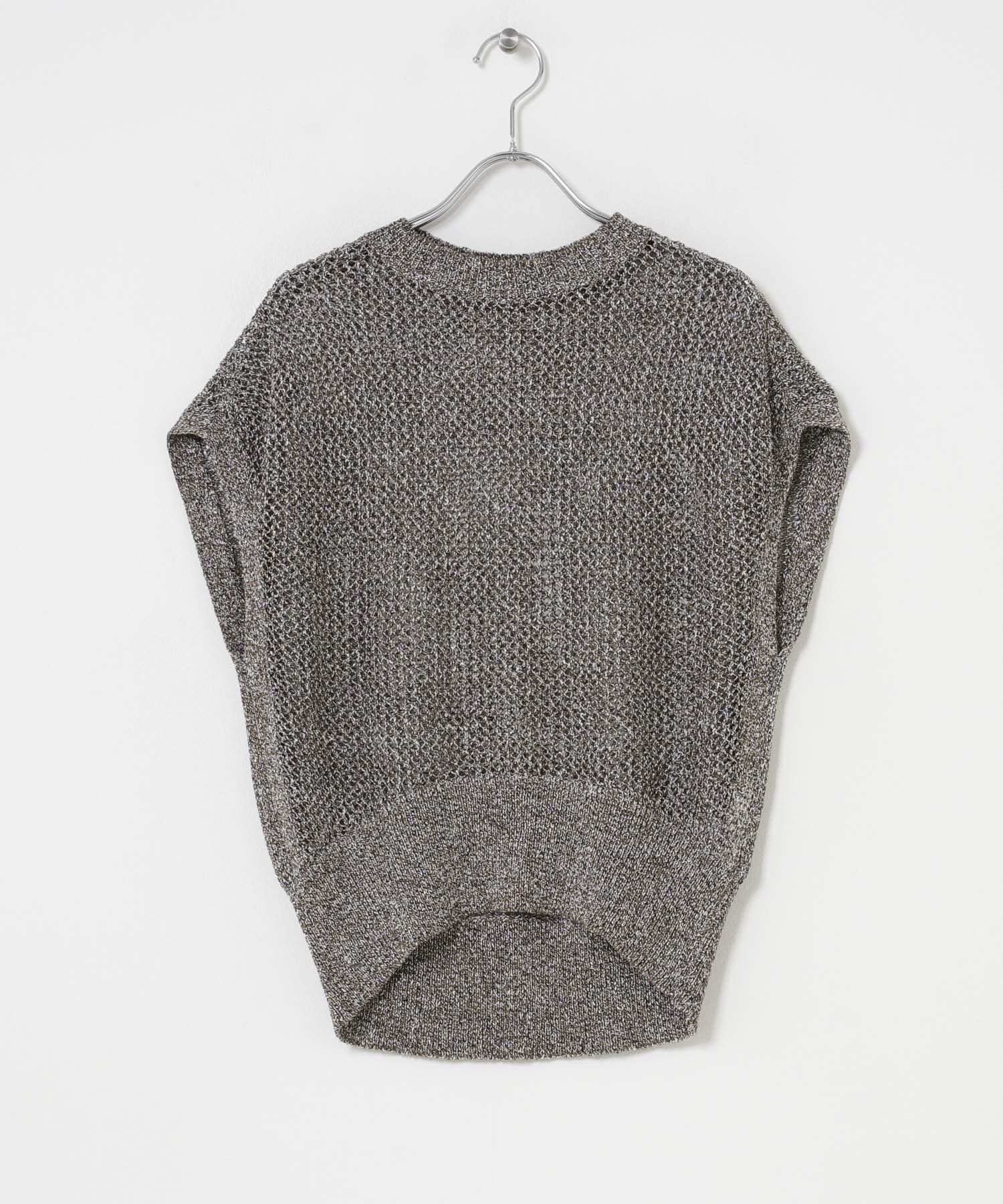 ELENDEEK　MELANGE MESH KNIT GRY Free