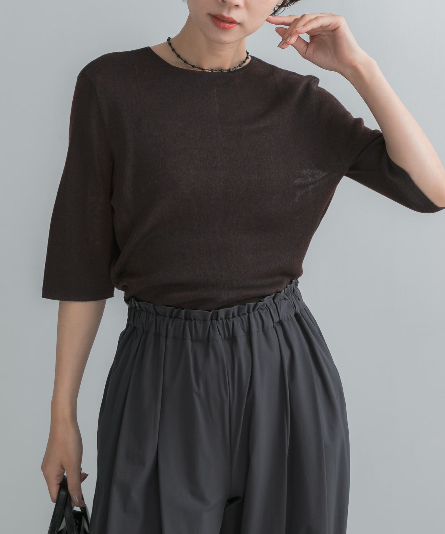 ELENDEEK　2WAY SHEER KNIT