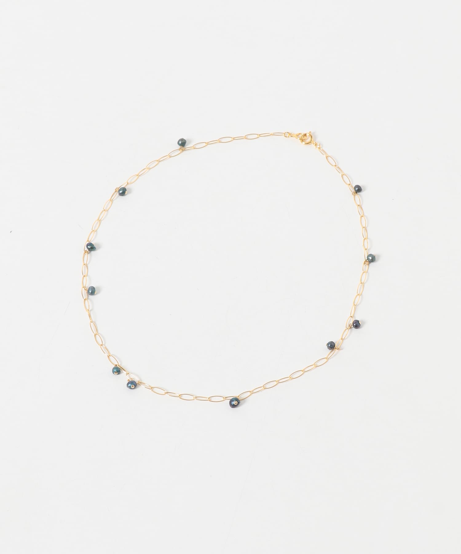LAPUIS　SV PETIT STONE NECKLACE GOLDBLUE -