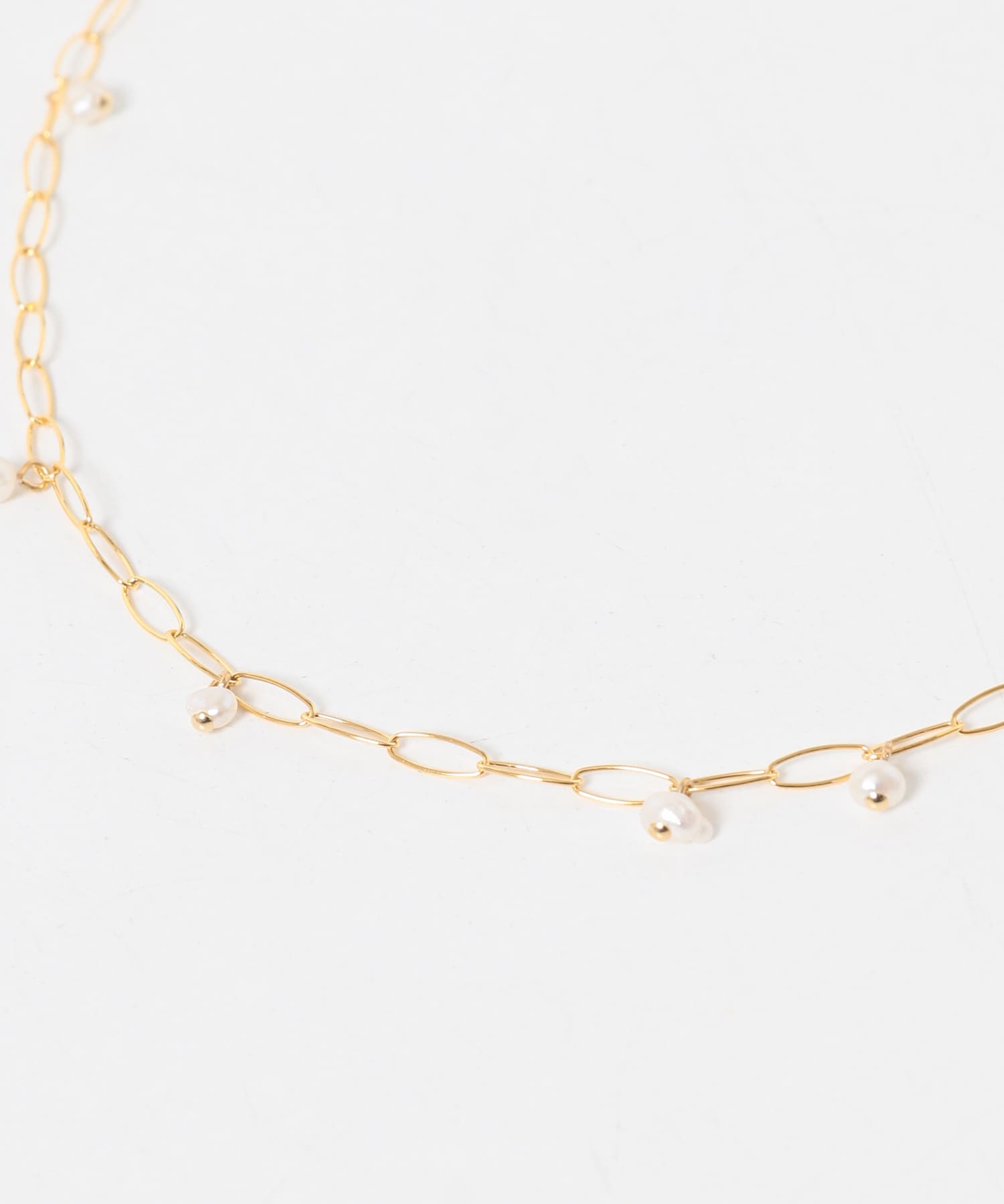 LAPUIS　SV PETIT STONE NECKLACE GOLDWHITE -