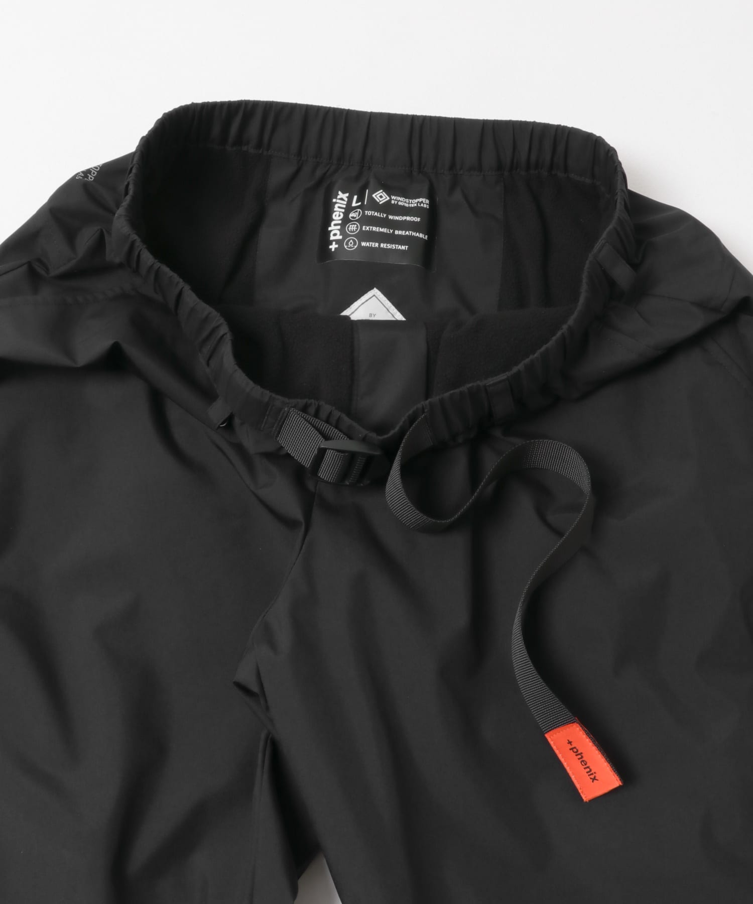 『別注』+phenix　WINDSTOPPER by GORE-TEX LABS 裏フリースパンツ BLACK M